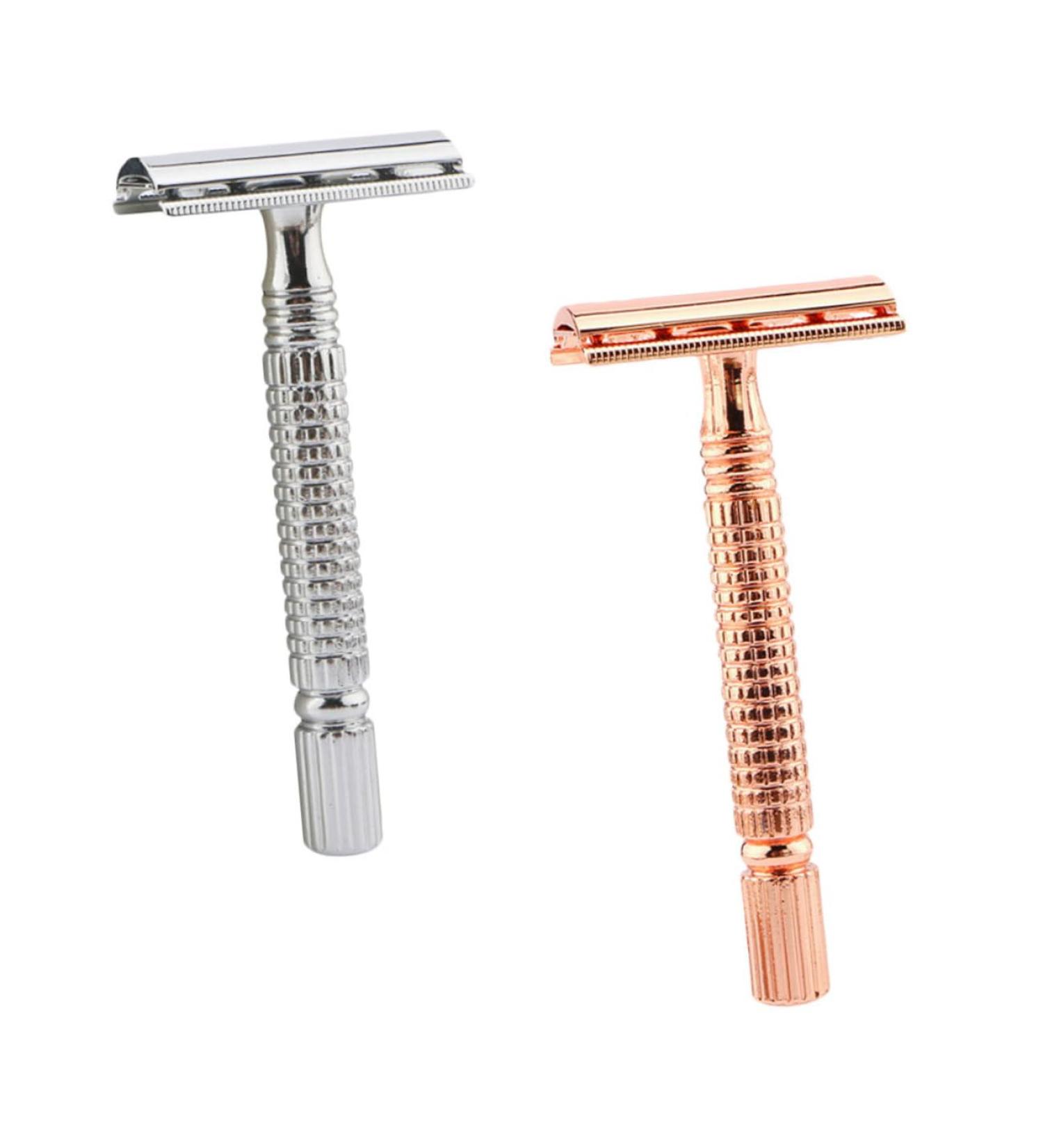 Frcolor Portable Metal Beard Razor - Classic Vintage Style Double Edge Razor for Men - Zinc Alloy - Ideal for Barbers and Grooming - Buy Online on GoSupps.com
