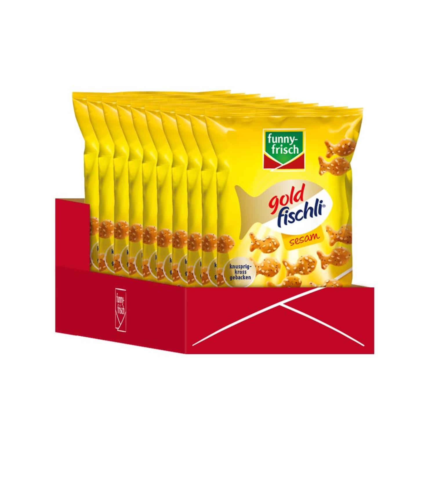 funny-frisch goldfischli sesame pack of 10 (10 x 100 g)