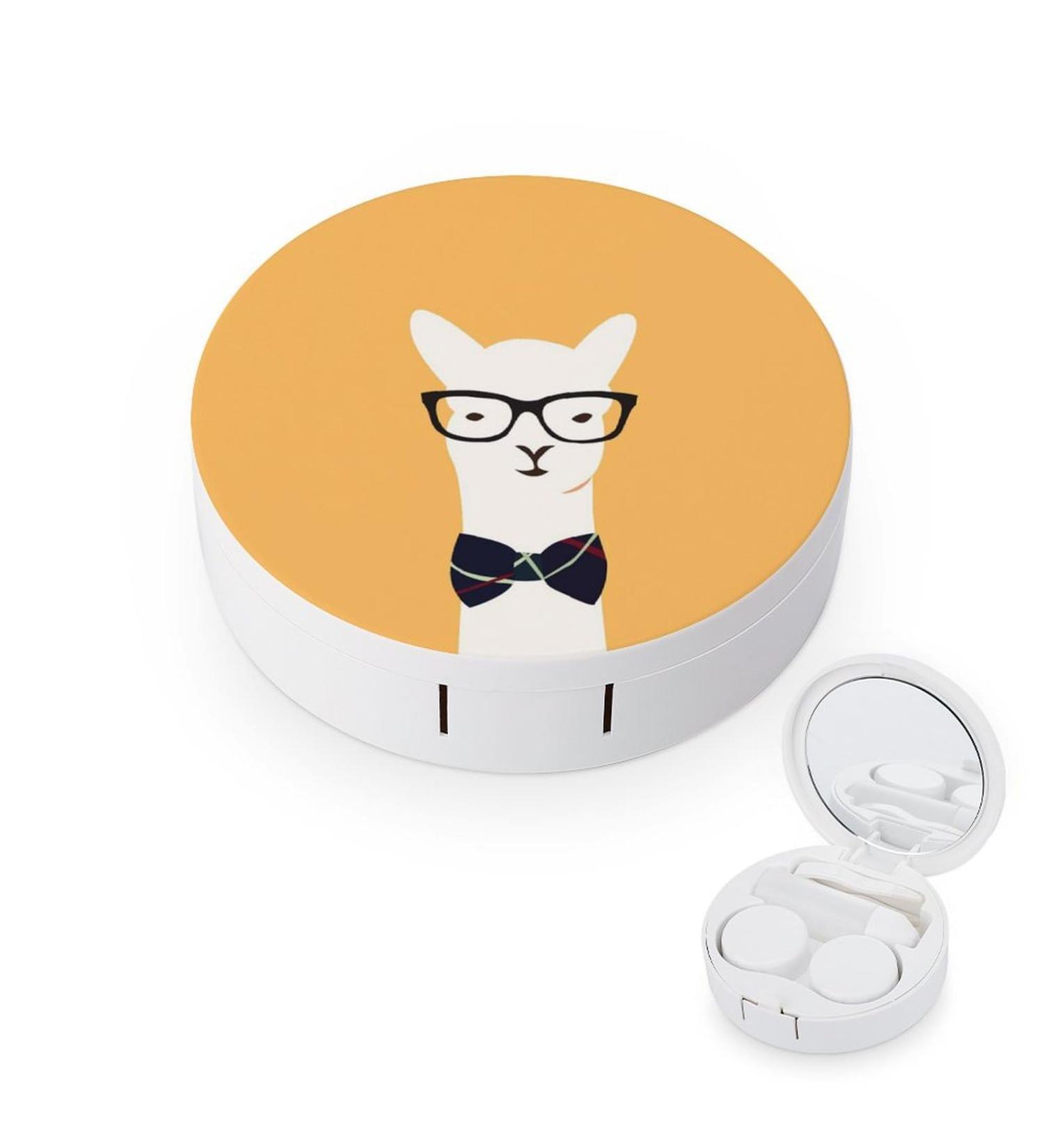 Alpaca Gentleman Contact Lens Travel Kit | Portable Cute Contact Box with Mirror | Ideal for Daily Outdoor Use - Buy Online on GoSupps.com