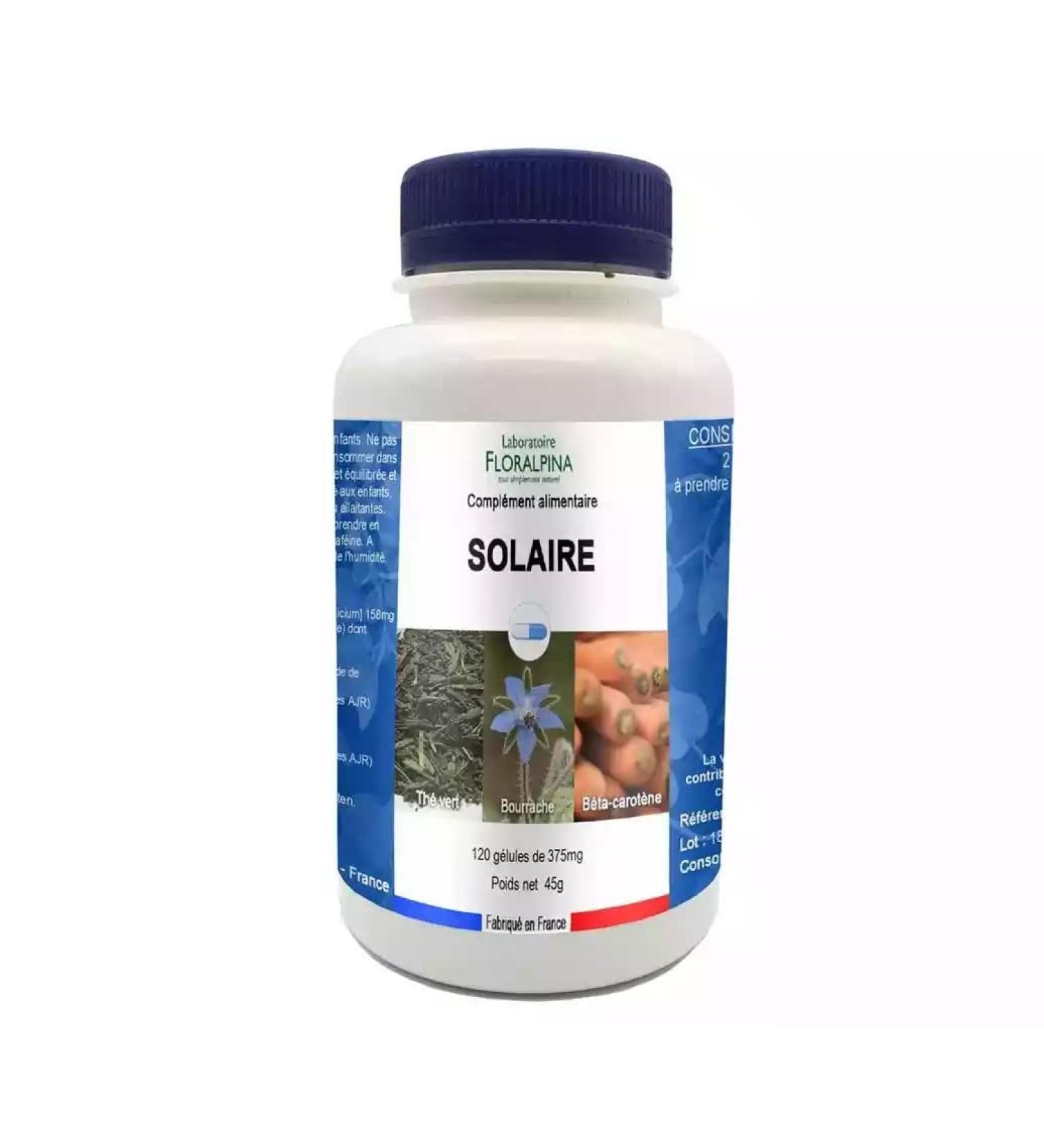 Solaire 120 g lules | Pr parez Votre Peau au Soleil avec des Antioxydants Naturels - Buy Online on GoSupps.com