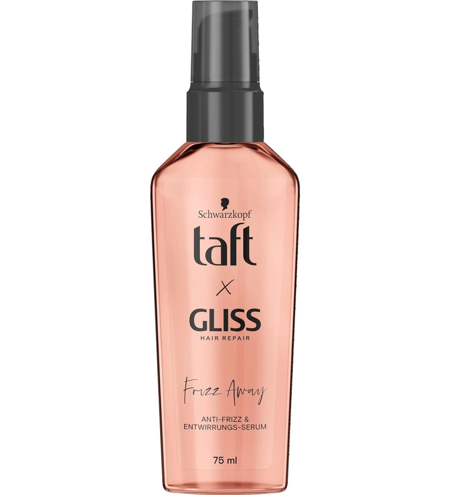 Taft x Gliss Frizz Away Serum (75 ml) anti-frizz provides up to 24 hours of frizz control ensures anti-static and detangled hair - Buy Online on GoSupps.com