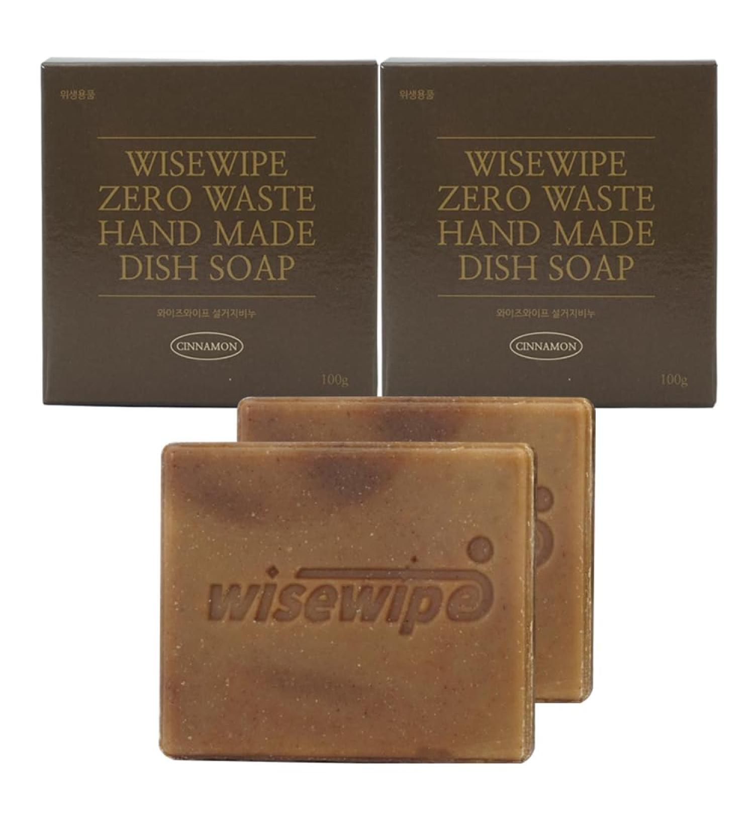 Zero Waste All Natural Kitchen Dish Soap Bar - Biodegradable & Eco-Friendly | 3.5oz Pack of 2 | Cinnamon Scent - Buy Online on GoSupps.com