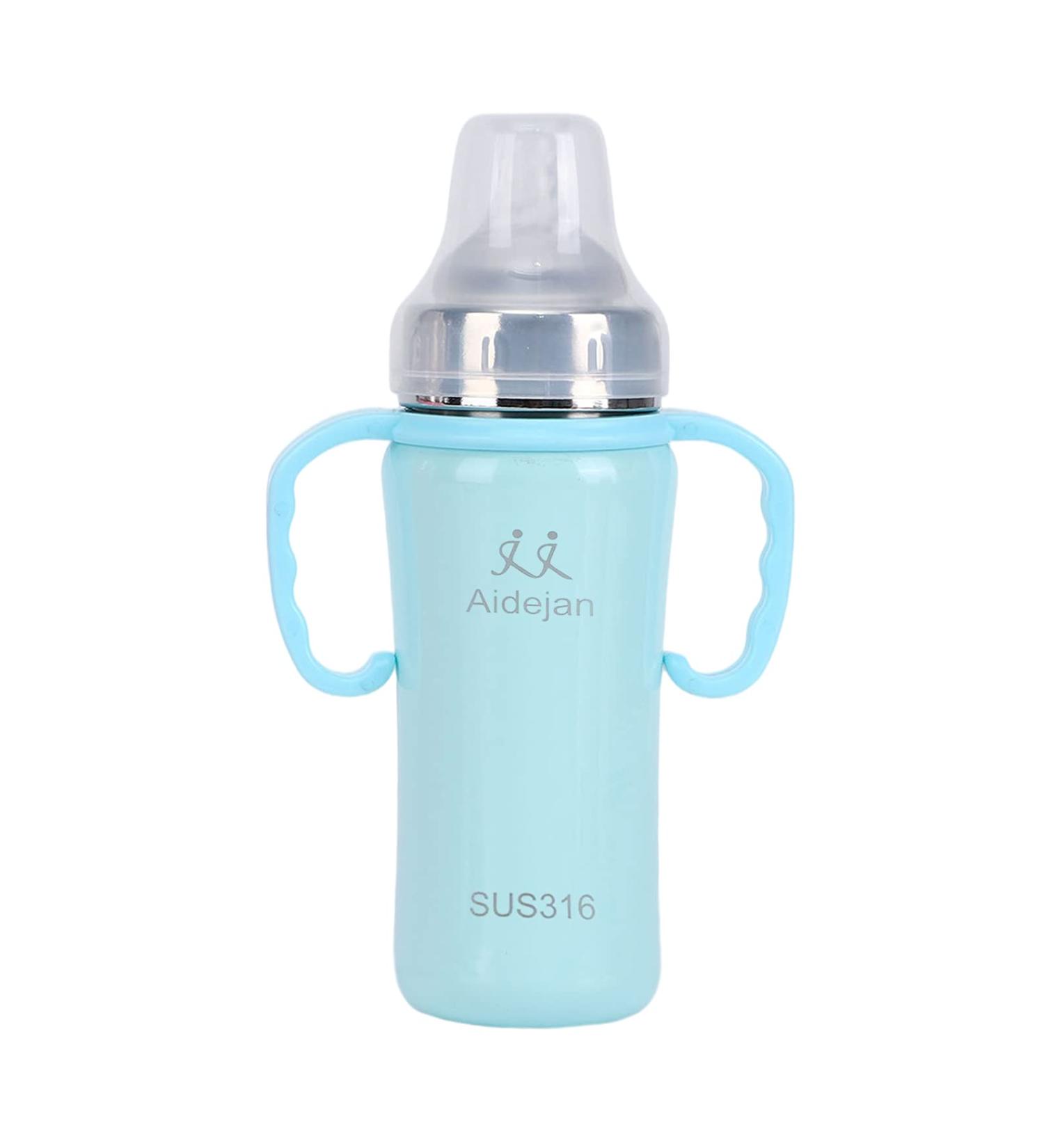 BPA-Free Blue Wide Neck Baby Bottles 8oz - Natural and Safe Choice for Infants - Buy Online on GoSupps.com