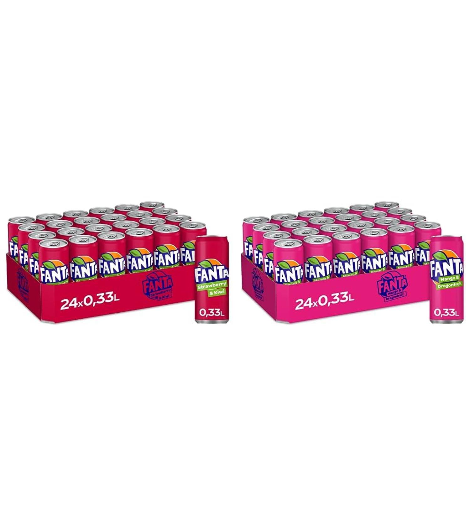 Fanta Strawberry & Kiwi - Exotic Mango & Dragonfruit Bundle | International Shipping Available - Buy Online on GoSupps.com