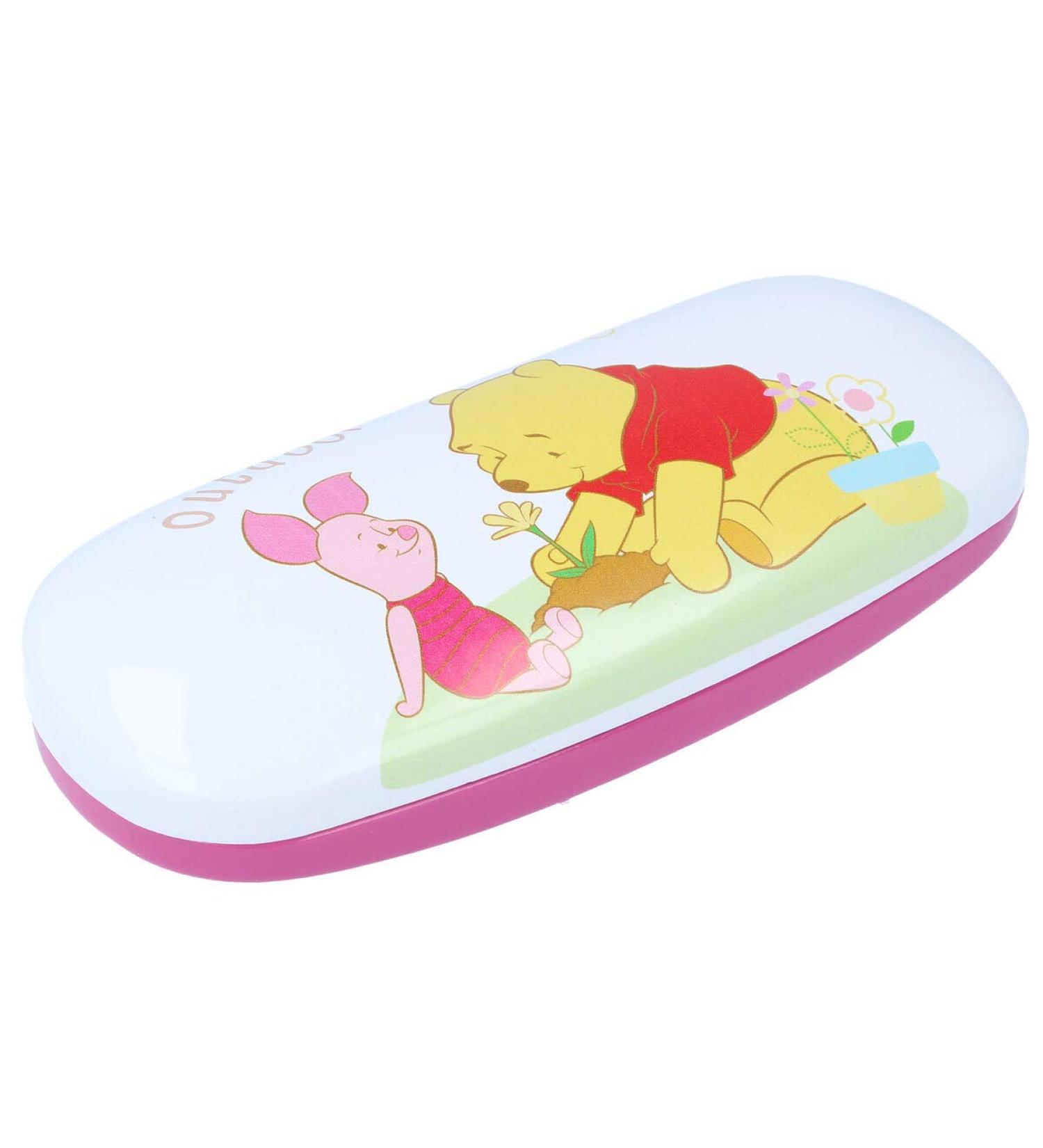Robust children's hard case WINNIE POOH with cute motif in pink