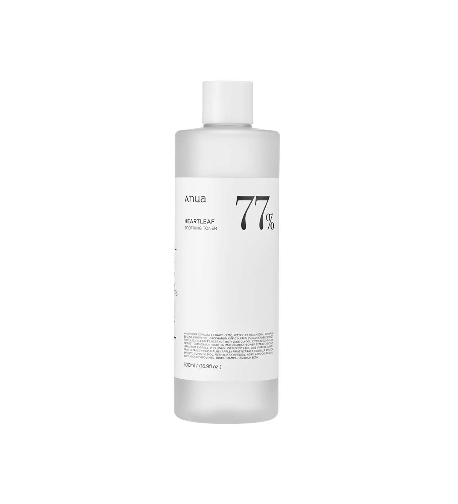 ANUA Heartleaf 77% Soothing Toner I pH 5.5 Skin Trouble Care Calming Skin Refreshing Purifying (500ml / 16.9 fl.oz.) - Buy Online on GoSupps.com
