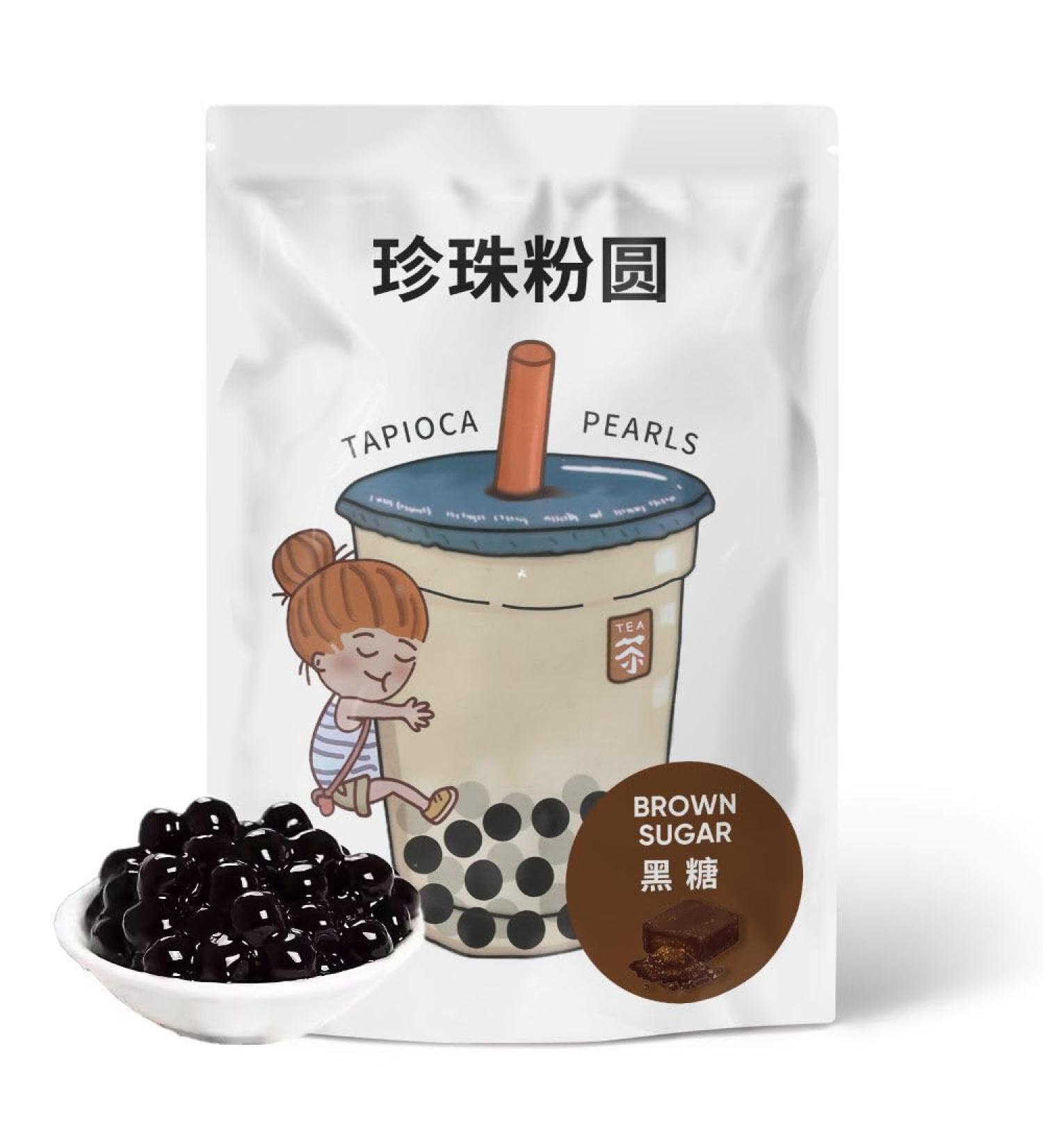 Starry Mart Quick Cook Tapioca Pearls 500g - Brown Sugar Flavour for Bubble Milk Tea & Desserts - Buy Online on GoSupps.com