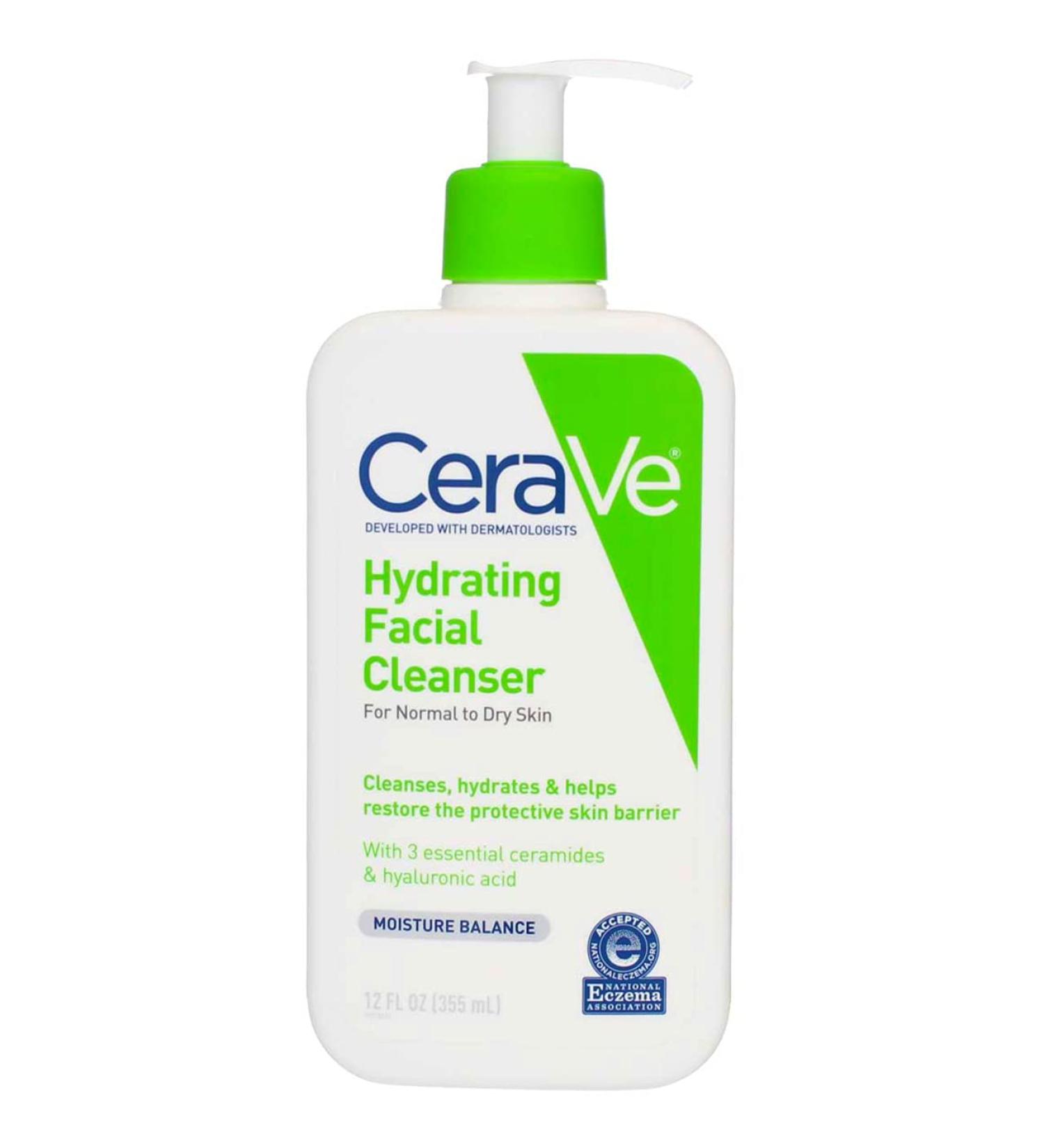 Cerave Facial Hydrating Cleanser 12 Ounce Pump (355ml) (6 Pack) - Buy Online on GoSupps.com