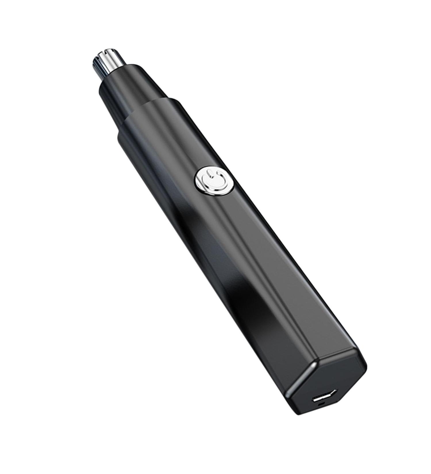 Sleek Electric Nose Hair Trimmer for Gentle Grooming - Black | International Shipping Available - Buy Online on GoSupps.com