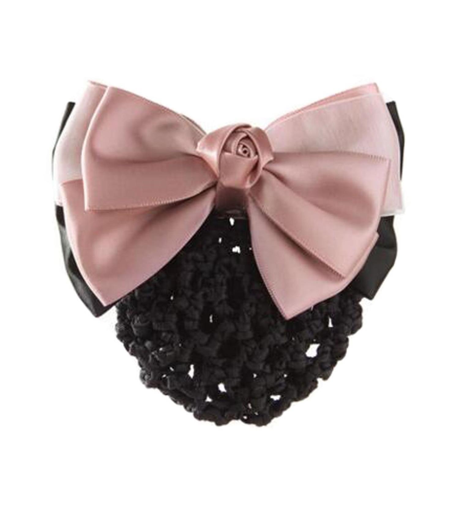 Bowknot Snood Net Net Hair Clip Net Hair Clip Barrette Hairnet Womens Bow Barrette Girls Hairdressing Snood Net Hairnet Hair Clip Bun Cover E18