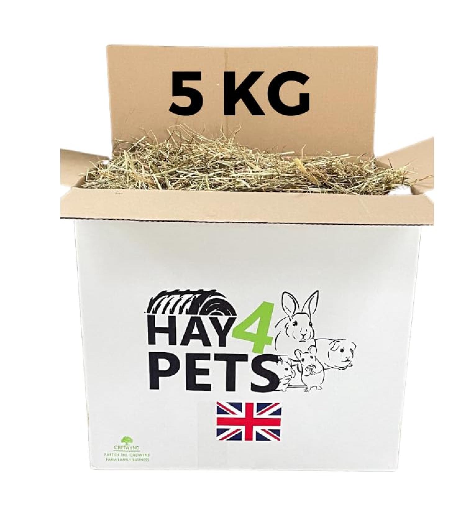 Hay4Pets Timothy Hay- 5kg. Fresh Green Stem Feeding Hay For Rabbit Guinea Pig Hamster & Small Animals. High Fibre Natural Food For Pets. Dried Grass Animal Feed 5.00 kg (Pack of 1) - Buy Online on GoSupps.com
