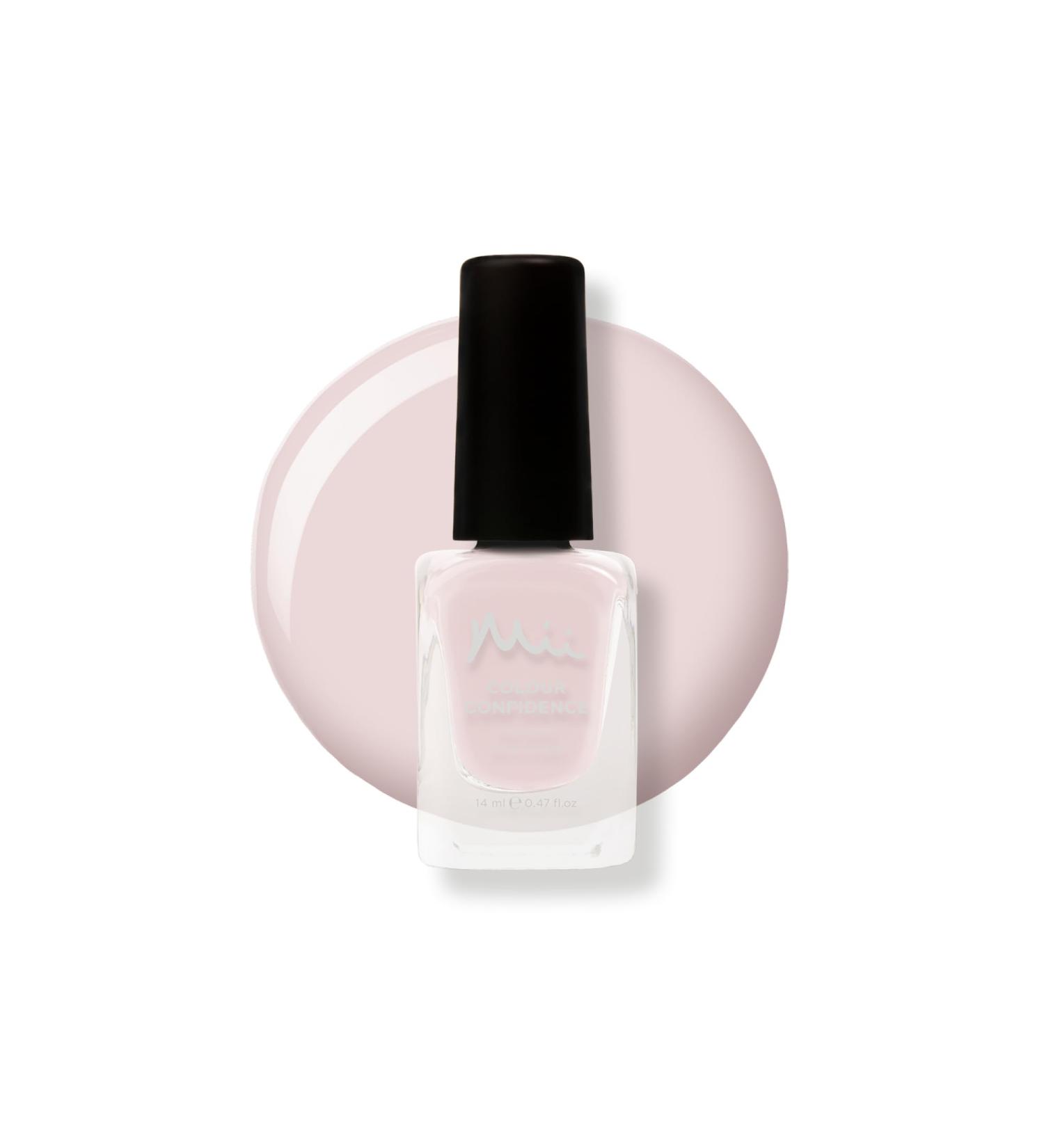 Mii Colour Confidence Quick Dry Nail Polish | Long Lasting Nail Polish & Fast Drying Nail Polish | Nail Strengthening Polish with Nourishing Formula | 14ml Nail Paint | Hopeful Blush Sheer Pink - Buy Online on GoSupps.com