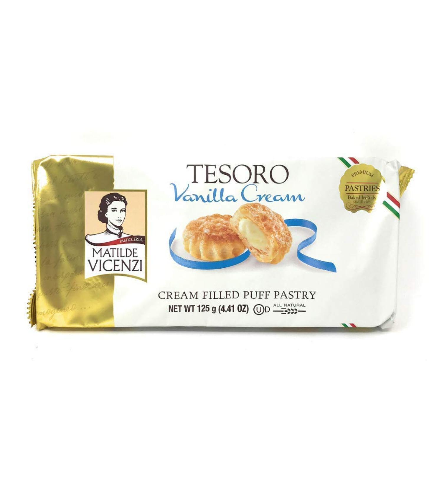 Matilde Vicenzi Puff Pastry Tesoro Vanilla Cream - Buy Online on GoSupps.com