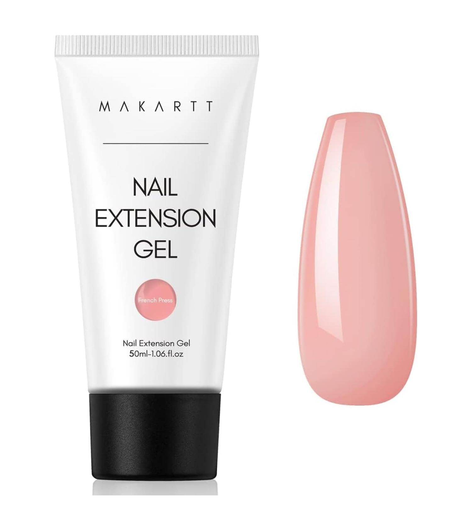 Makartt Poly Nail Gel 50ml Nude Extend Gel for Nails Trending Builder Nail Gel Stylish French Press Nail Extension Gel Manicure Fall Hard Gel for Nails Pink - Buy Online on GoSupps.com