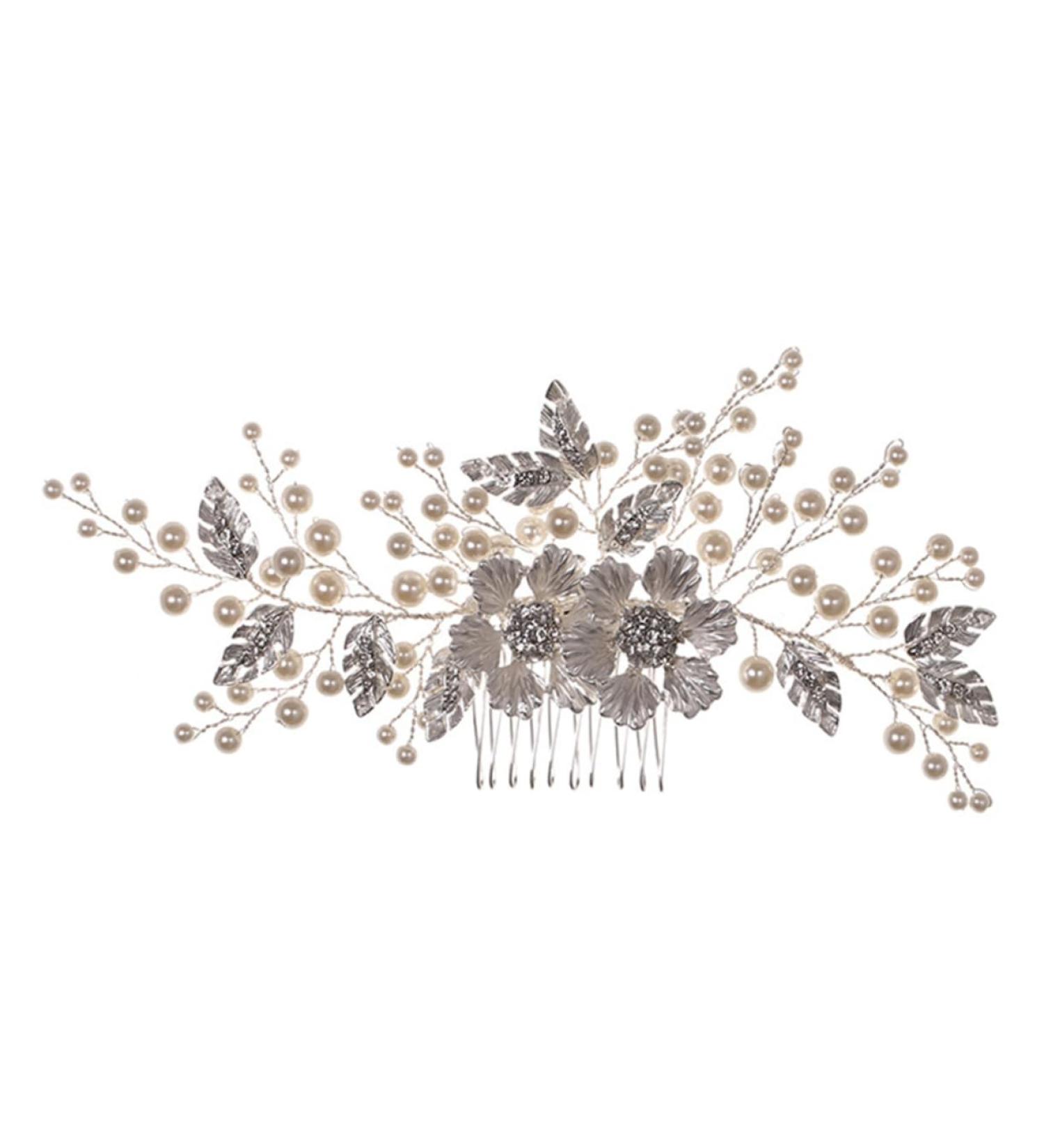 Ipetboom Flower Comb Bridesmaid Abs Crystal Comb Flowers - Buy Online on GoSupps.com