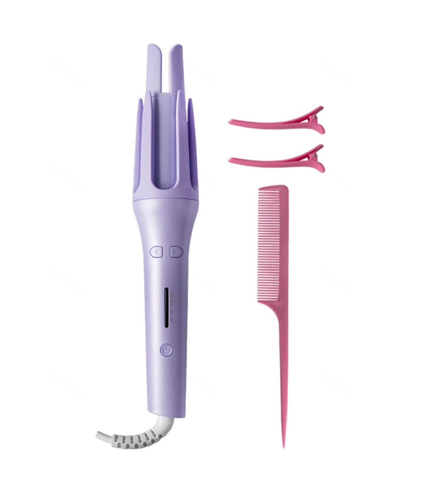 Small Curling Iron 1.25 Inch Hair Iron Curler with 4 Temps Detangle and Scald-Free Curling Irons Purple - Buy Online on GoSupps.com