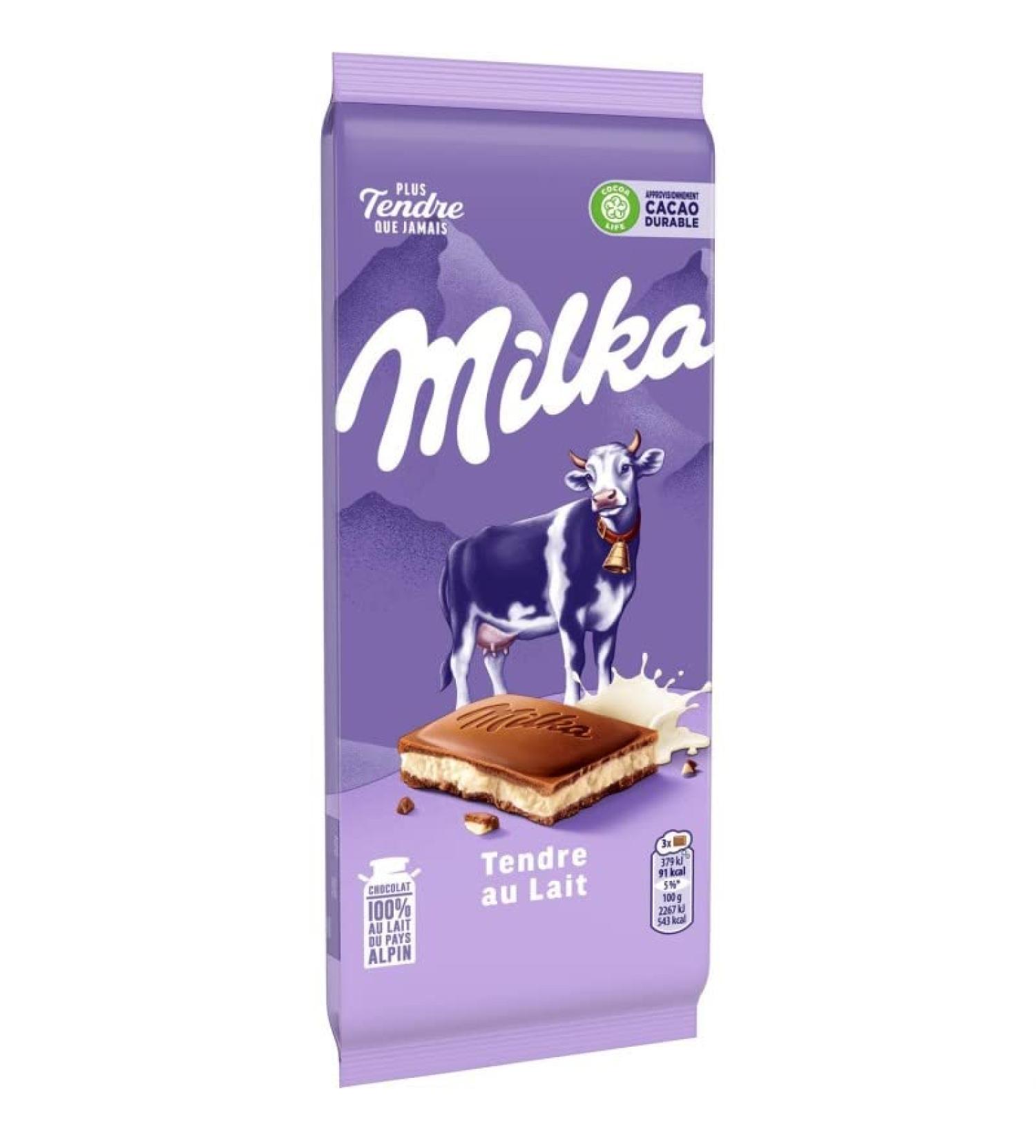 G n rique Milka Tendre Au Lait 200 g Melting Sweetness for Chocolate Lovers Delicious Milk Chocolate Bar 200 g Pack of 2