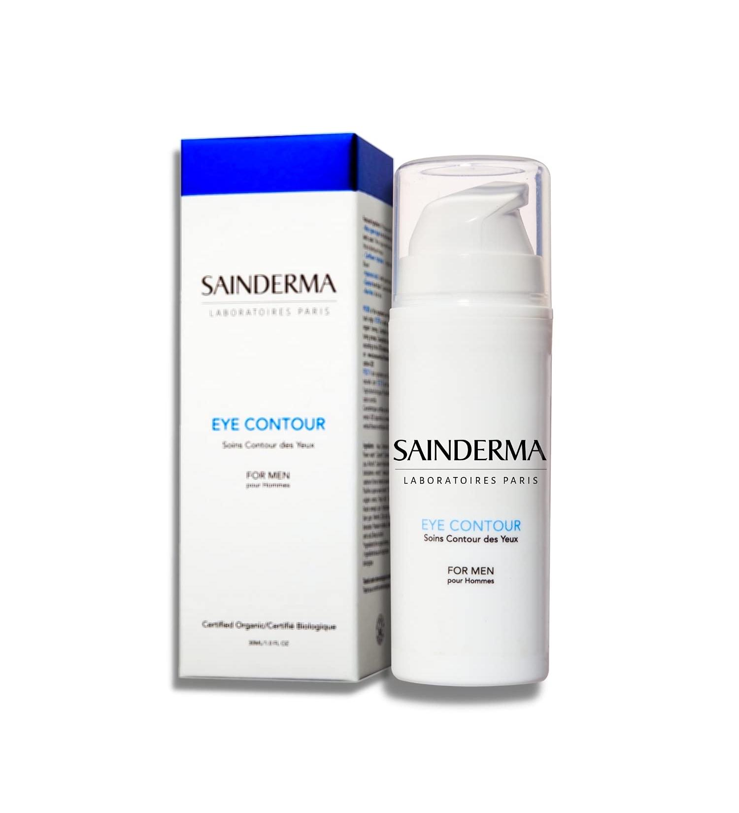  SAINDERMA LABORATOIRES PARIS Men's Eye Serum | Ultra-Fresh Decongestant Organic Care | Smoothes Wrinkles + Reduces Pockets and Dark Circles + Fortifies Skin | Stimulates Micro Circulation | Made In France (30 ml) - Buy Online on GoSupps.com