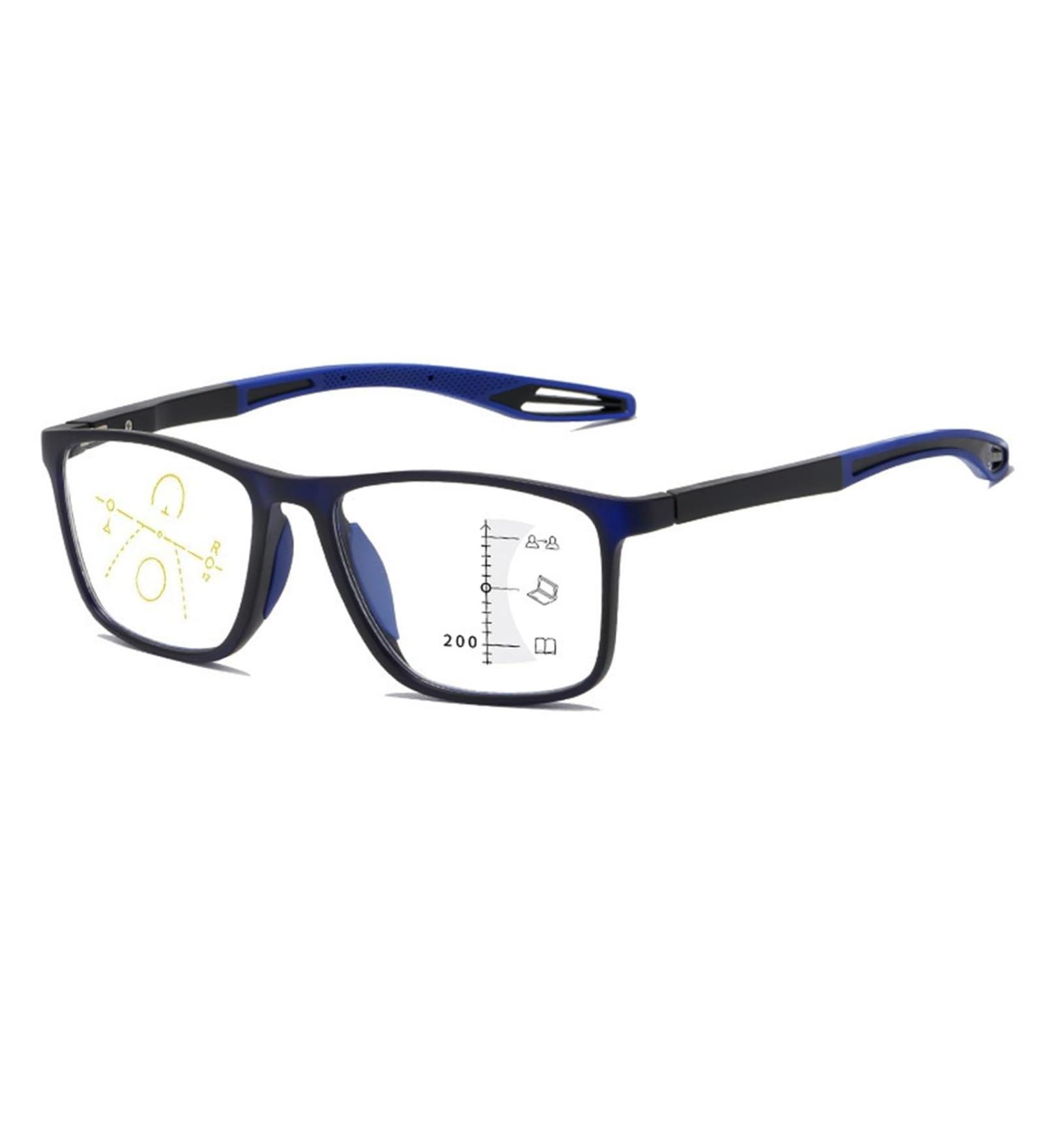 TR90 Flexible Blue Light Blocking Reading Glasses Progressive Multifocus Computer Readers Anti Glare Glasses(Couleur:Blue Grandeur:2.0X) - Buy Online on GoSupps.com