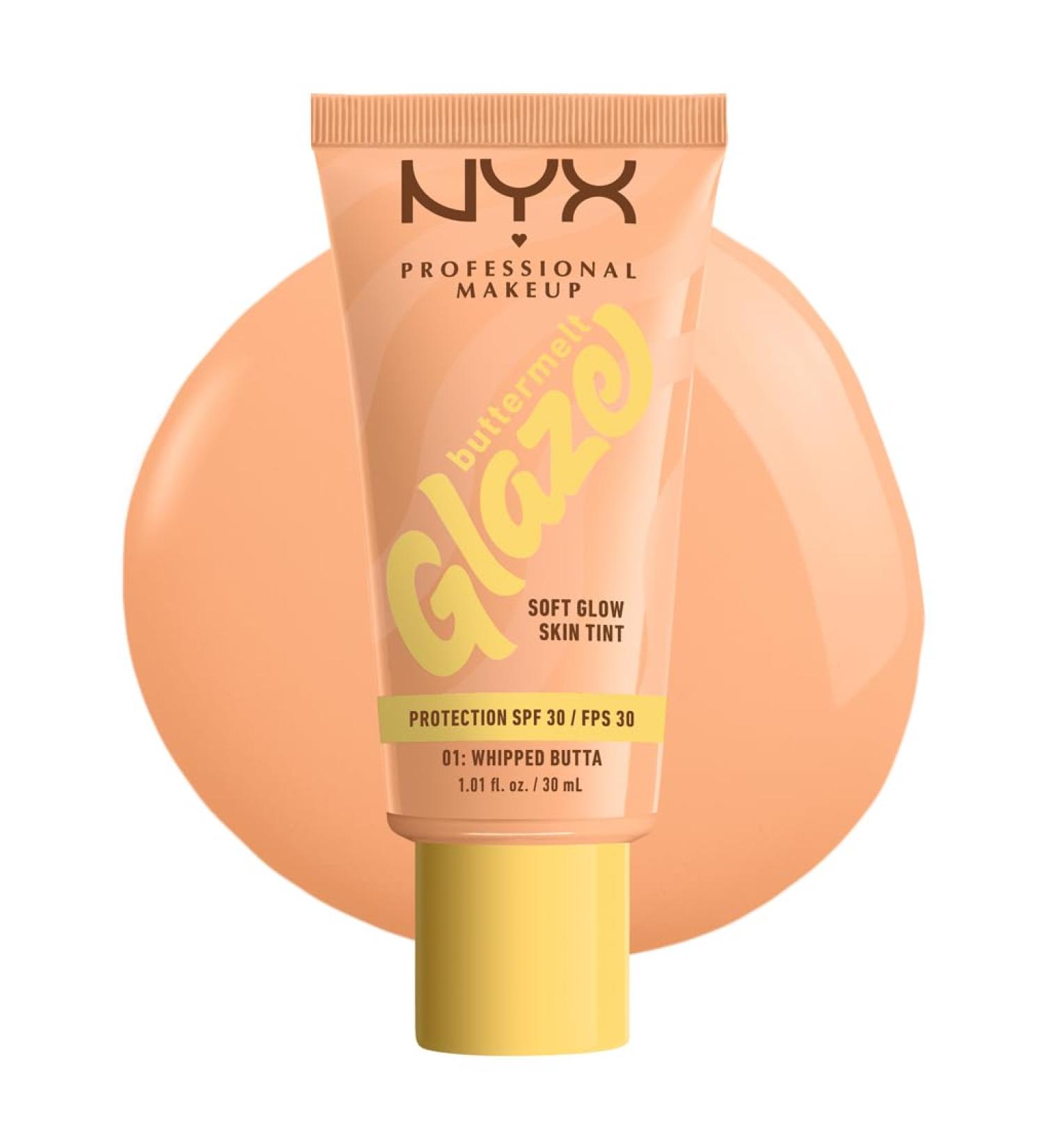NYX Professional Makeup Buttermelt Glaze Tint Foundation SPF30 up to 12 hours of hold Whipped Butta - Buy Online on GoSupps.com