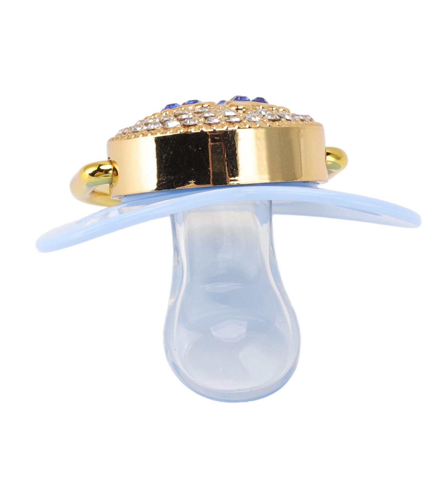 Bling Baby Pacifier - Soft Silicone Antistatic Skin-Friendly Design for 6-18 Months (Blue) - Buy Online on GoSupps.com