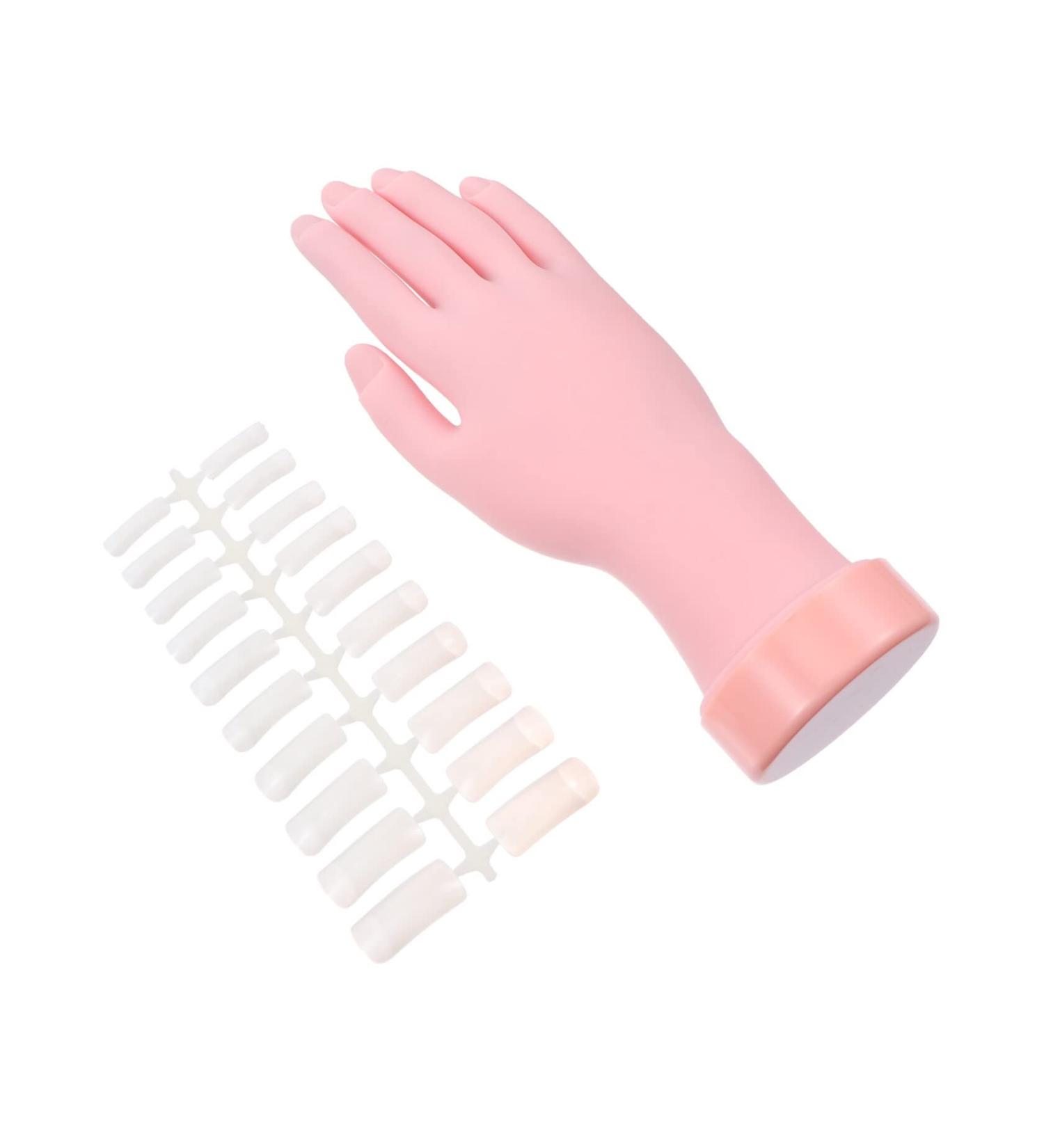 Manicure Training Prosthetic Hand Nail Set - DIY Flexible Practice Tool Set 8X22.5CM - Buy Online on GoSupps.com