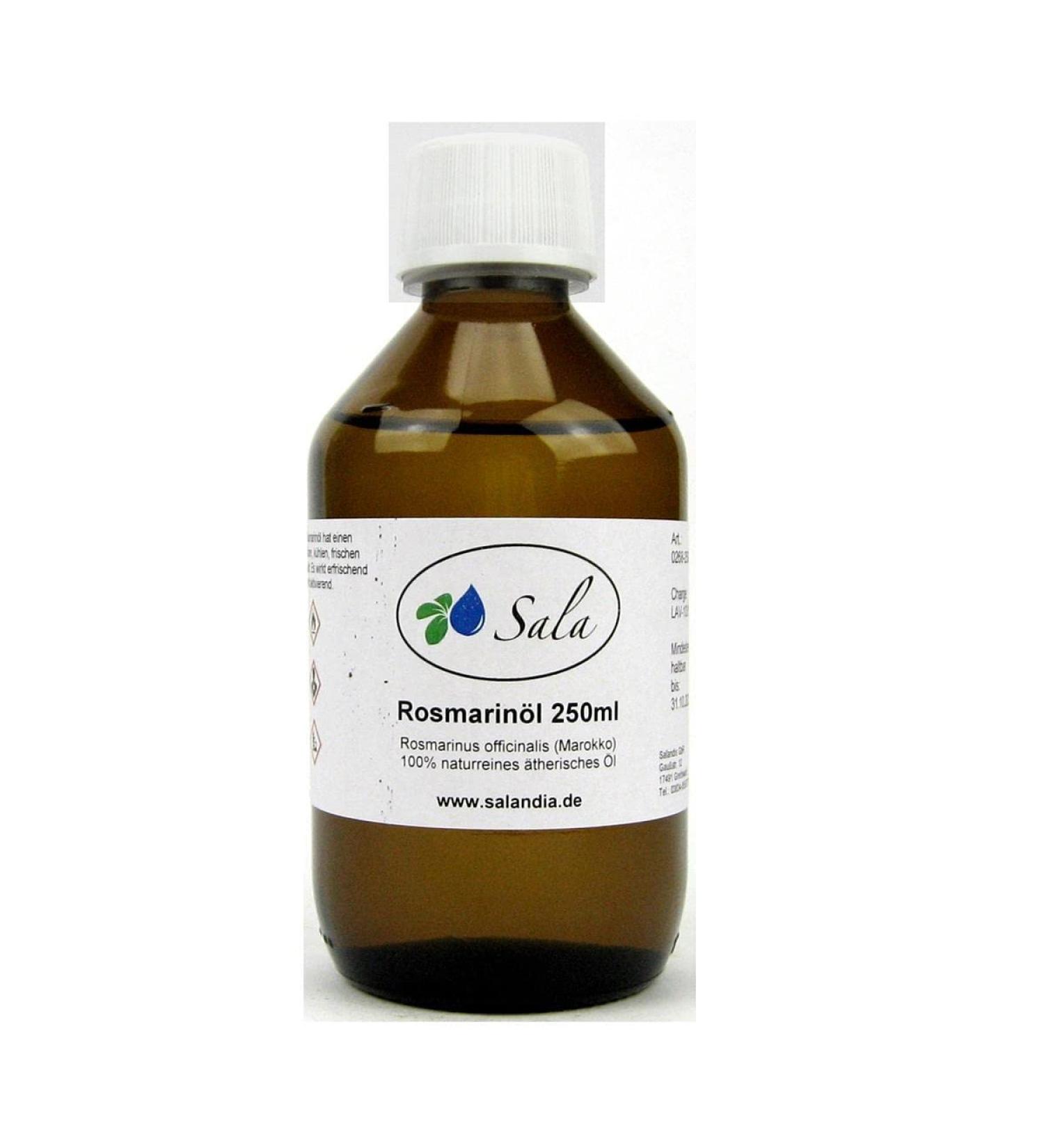 Sala Rosemary Oil Cineole Essential Oil - 250ml Pure Glass Bottle for Aromatherapy & Wellness - Buy Online on GoSupps.com