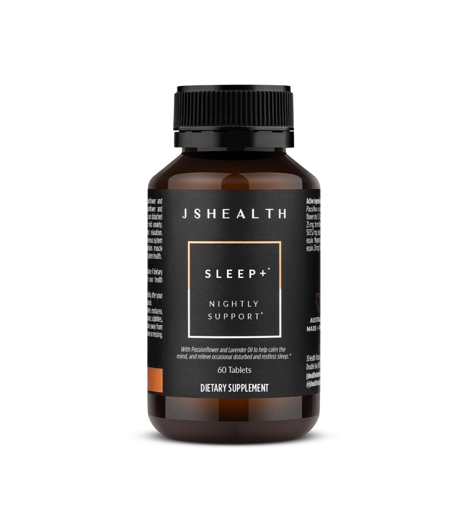 JSHealth Sleep Aid with Magnesium Lavender & Passionflower - Sleep Supplement for Adults - Non-Drowsy Supplement Calms Body & Mind 60 Capsules 60 Count (Pack of 1) - Buy Online on GoSupps.com