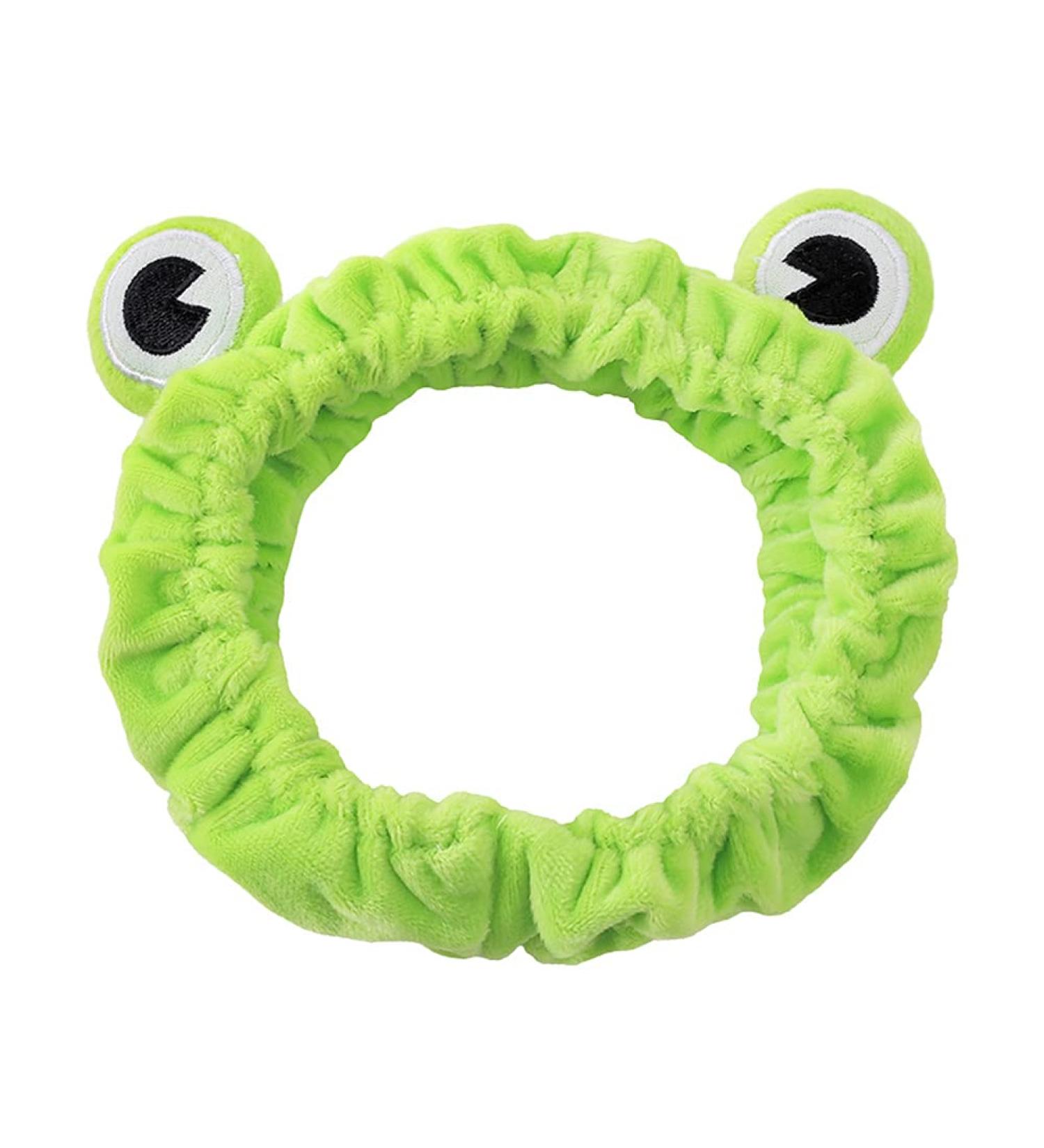 Funny Frog Headband for Women - Elastic Coral Fleece Hair Wrap for Makeup Shower and Sports - Buy Online on GoSupps.com