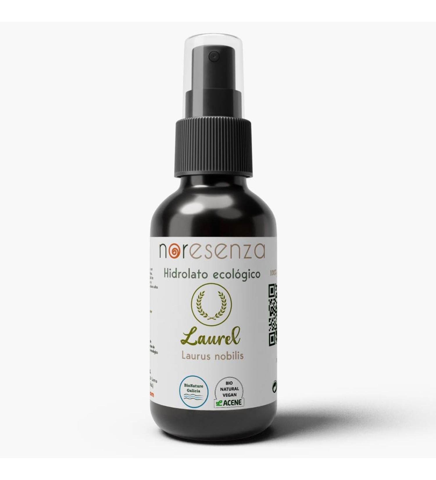 NORESENZA - Organic Laurel Hydrolate 100 ml Laurel Tonic - refreshing - antiseptic - Regulates pH | antioxidant | certified natural, ecological and vegan