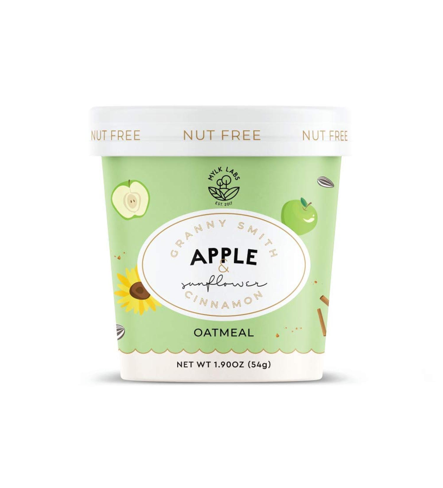 Mylk Labs Apple Cinnamon Instant Oatmeal - Nut Free, Gluten Free, High Fiber & Protein, Low Sugar - Pack of 6 - Buy Online on GoSupps.com