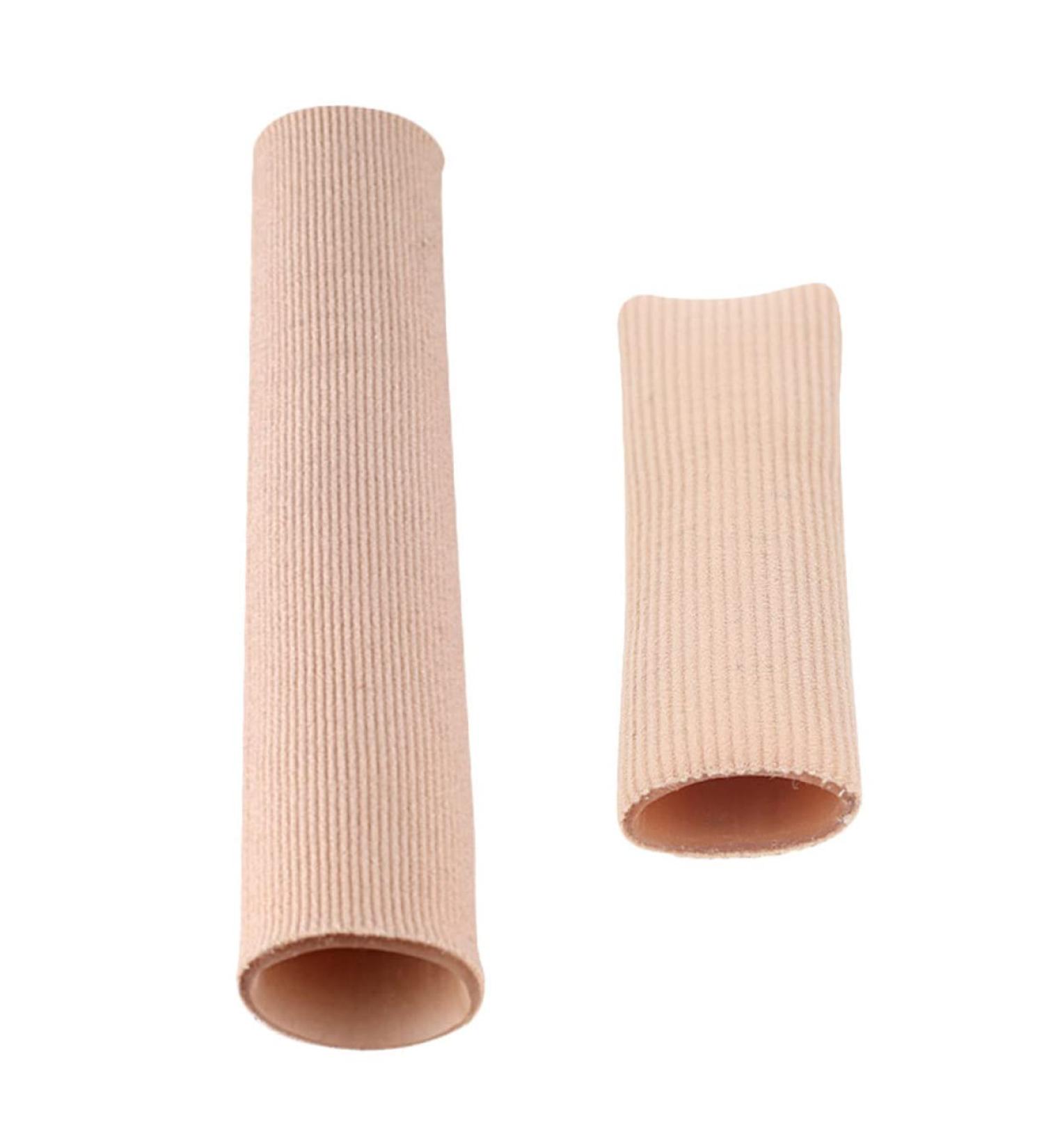 FRCOLOR Toe Tubes Sleeves 2pcs - Nylon Toe Caps for Finger Protection | Khaki High Heel Safety Toe Covers - Buy Online on GoSupps.com