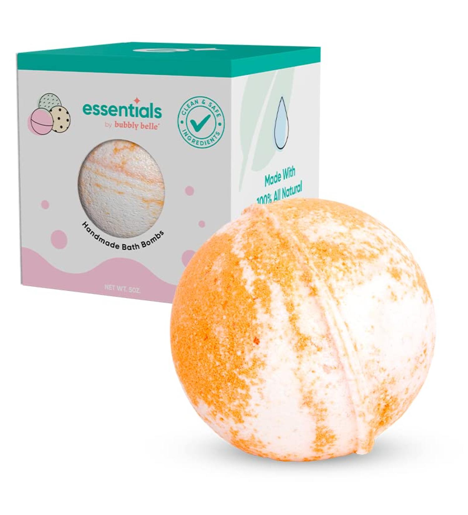 Bubbly Belle Essentials 5oz Bath Bomb with Adjustable Ring - Orange Coconut - Buy Online on GoSupps.com