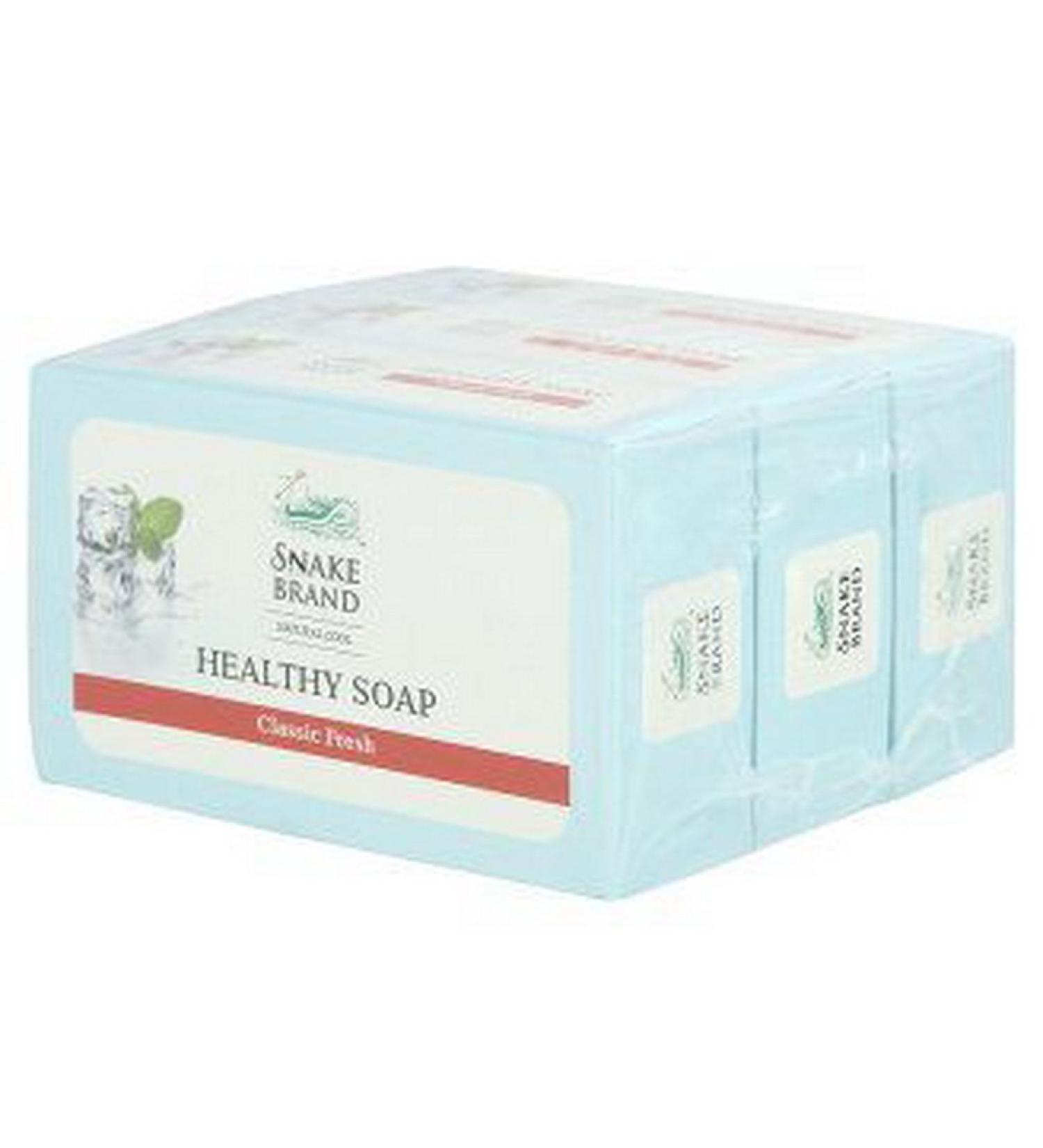 Snake Classic Fresh Scent Natural Cool Healthy Soap 100g X 3 Pcs