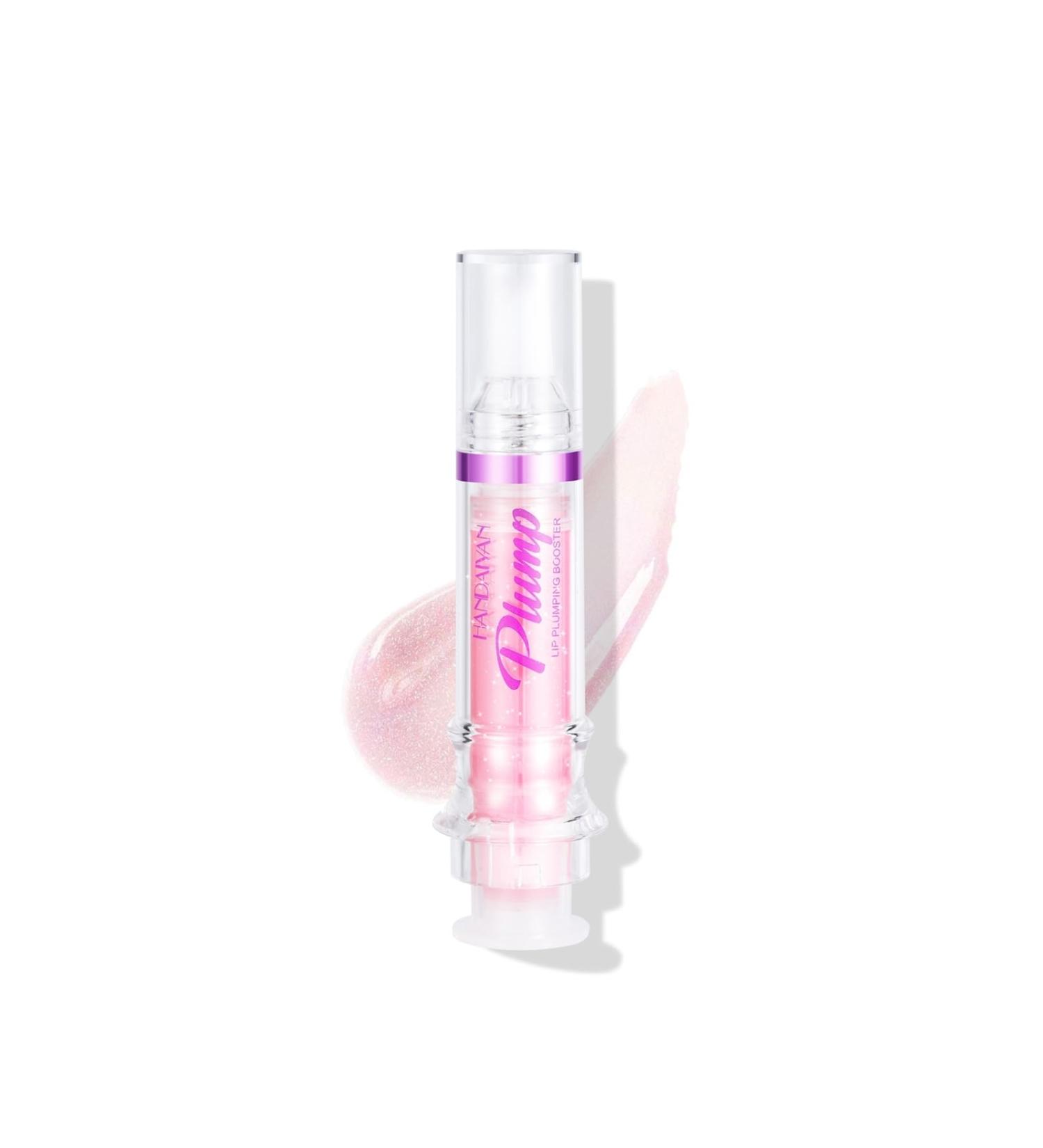 Chili Extract Plumping Lip Oil - Clear Pink Instant Plumper Gloss | Hydrating & Nourishing Tinted Lip Balm Liquid Lipstick - Day & Night Moisturizing Repair Lip Oil (02#) - Buy Online on GoSupps.com