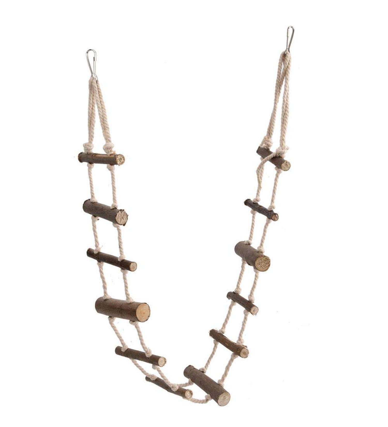 Pet Climbing Ladder Toys - Wood Rope Bridge for Small Animals - Buy Online on GoSupps.com