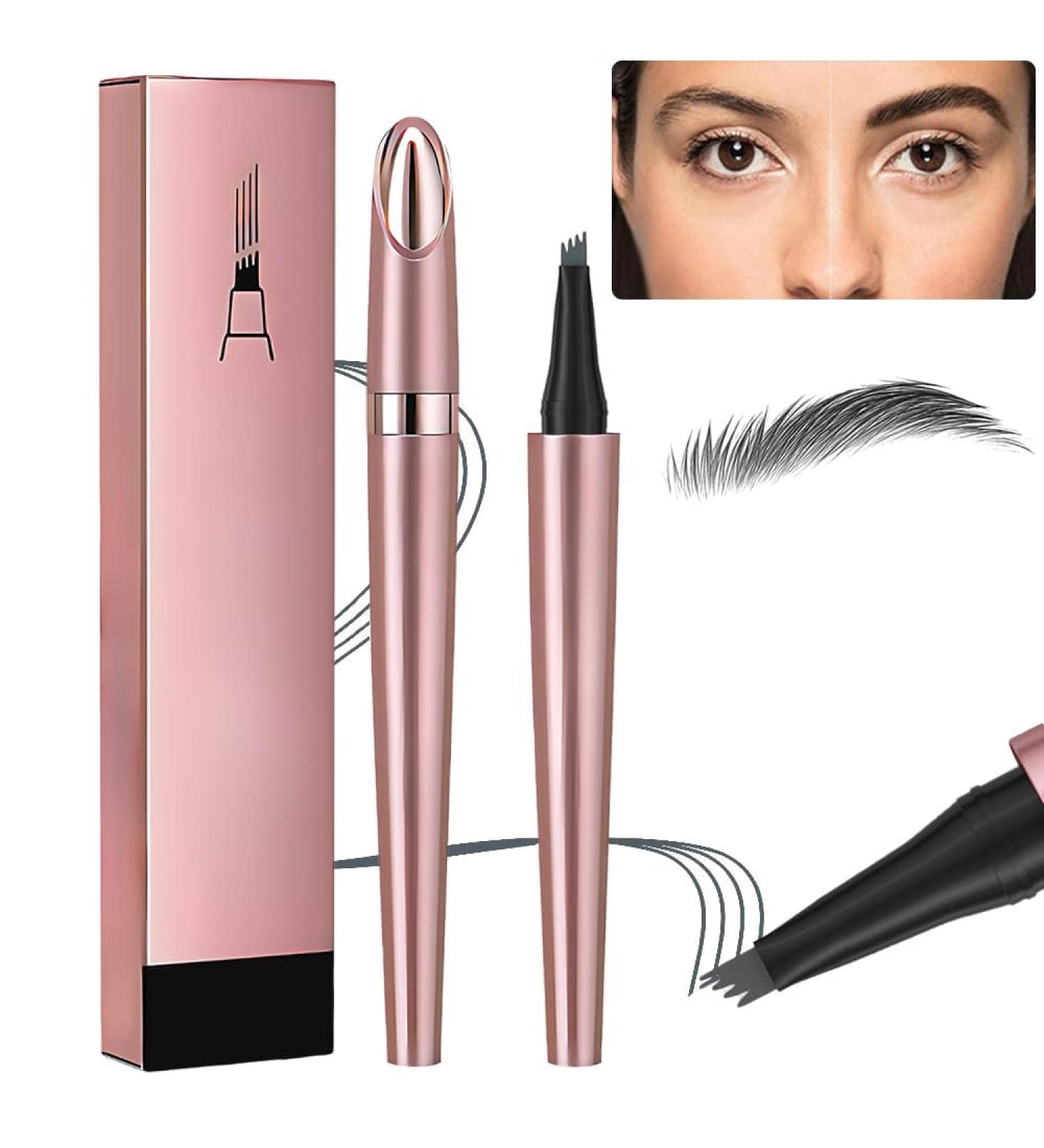 Magic Eyebrow Pencil - 2024 New 3D Waterproof Microblading Eyebrow Pencil Contouring Pen - Natural Long-Lasting Fine Stroke Microblading 4 Tip Eyebrow Pencil (Grey) - Buy Online on GoSupps.com