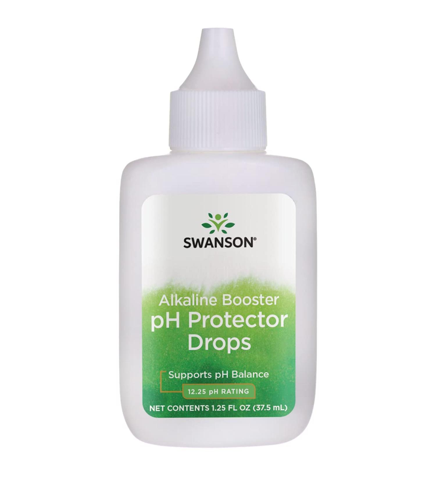 Swanson Alkaline Booster pH Protector Drops - Create Alkaline Water with 12.25 pH - Maintain pH Balance - 1.25 Fl Oz - Buy Online on GoSupps.com