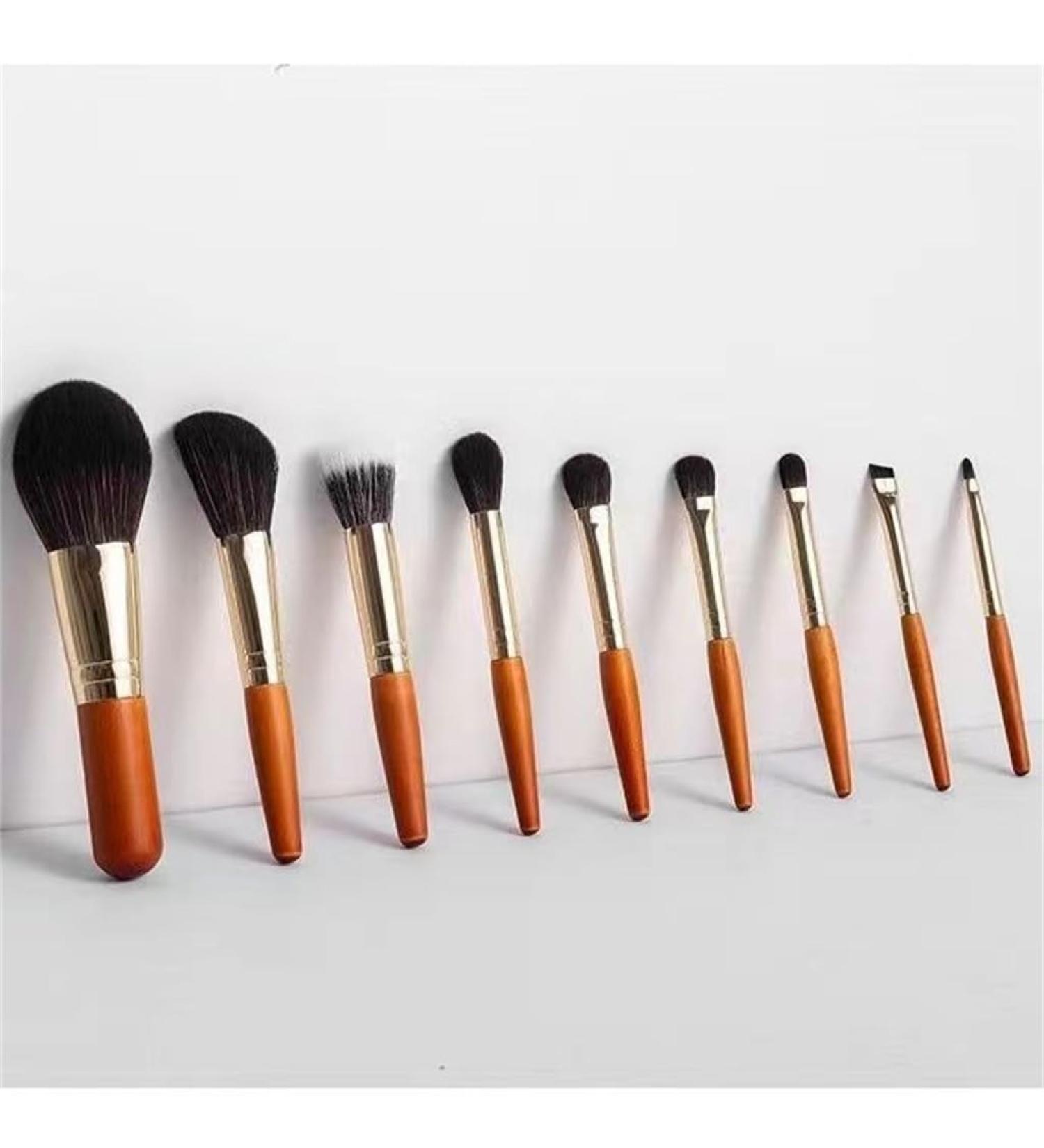 Set of 9 Portable Mini Makeup Brushes | Super Soft Travel Cosmetic Tools for Flawless Application - Buy Online on GoSupps.com