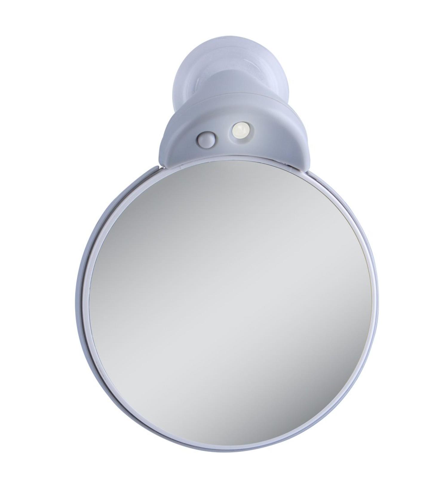 Zadro Dual-Sided 10X/5X Magnification LED Lighted Compact Travel Makeup Mirror - Gray/White - Buy Online on GoSupps.com