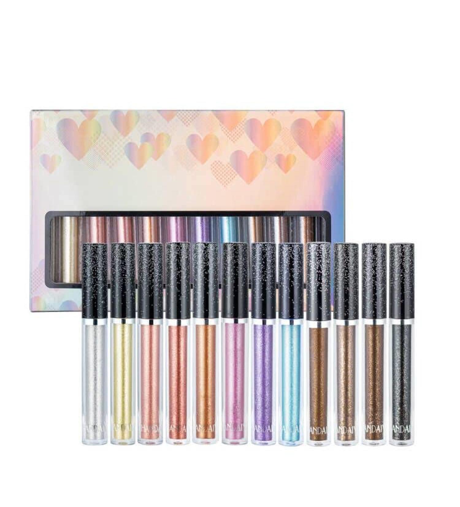 PICKX Liquid Eyeshadow Liquid Glitter Eyeshadow Long Lasting Opaque Liquid Eyeshadow High Impact Multidimensional Metallic Liquid Eyeshadow Reflective Glitter Liquid Eyeshadow Set Makeup Sets - Buy Online on GoSupps.com