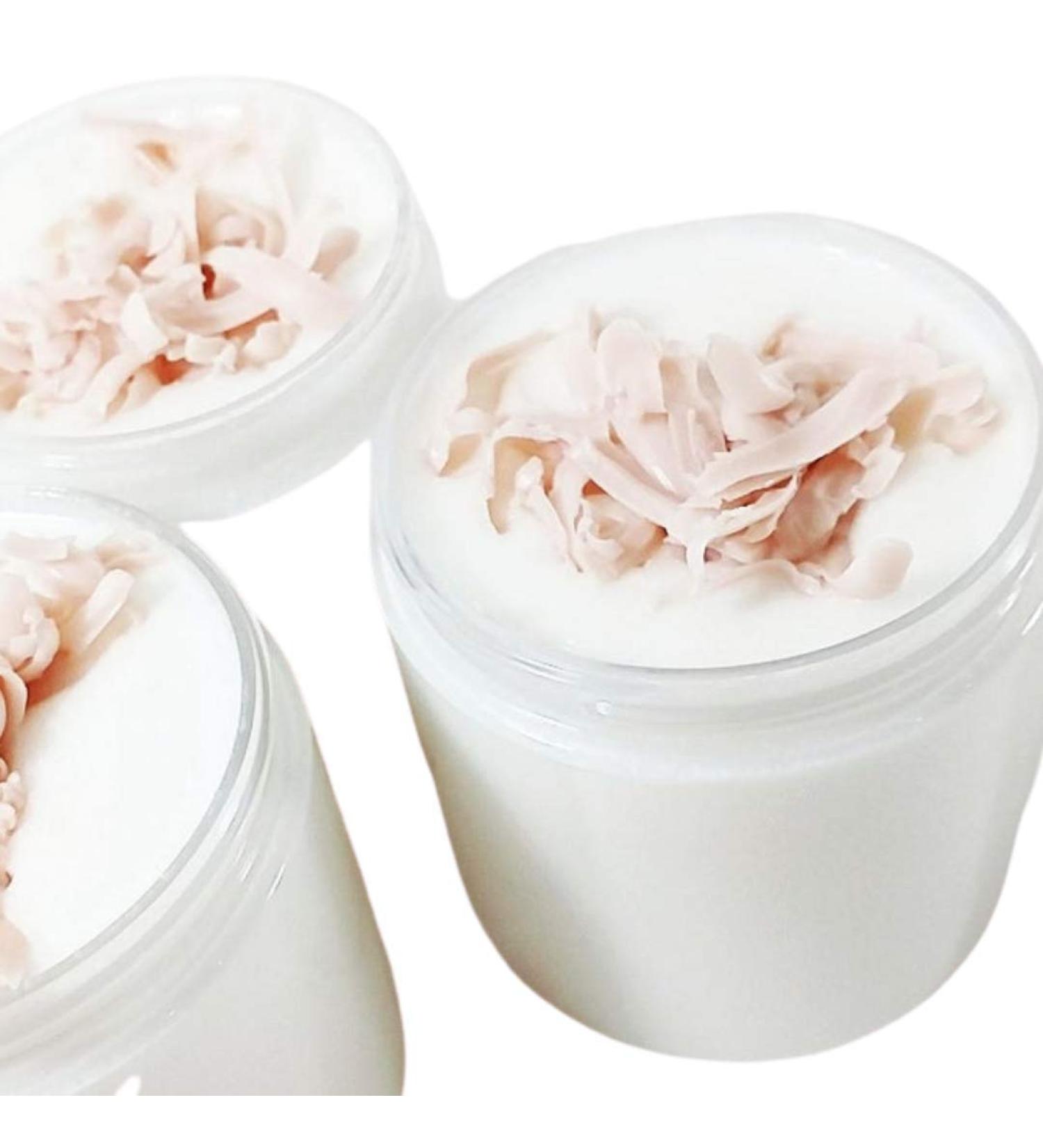 Coconut Exfoliating Whipped Body Scrub - Moisturizing Soap For Dry Skin. 10 Ounces Jar