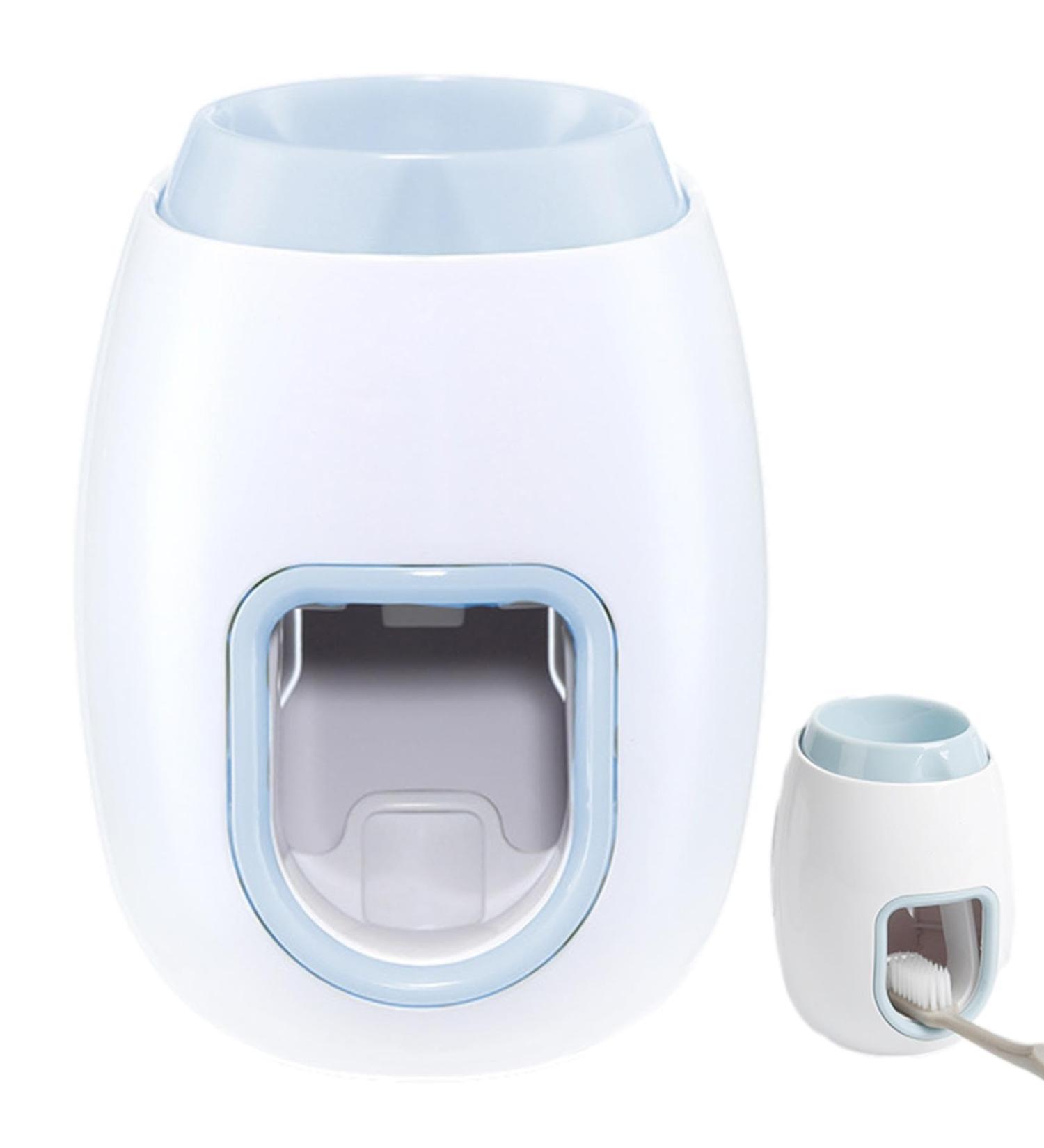 WOBBLO Toothpaste Saving Toothpaste Wall Mounted Squeezer Roller for Bathroom without Drilling Easy to Use Hygienic for Children and Adults Blue Haze - Buy Online on GoSupps.com