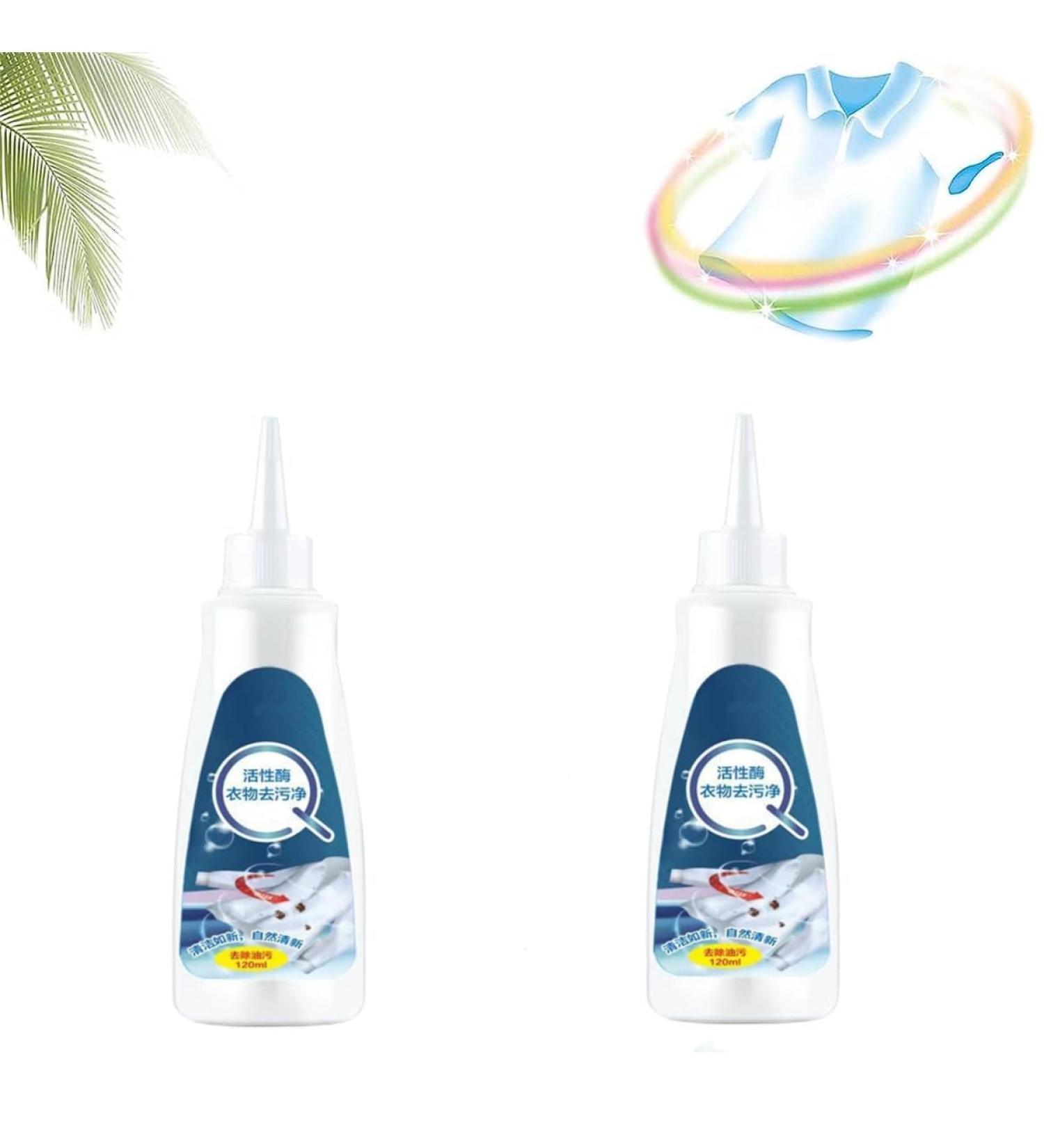 Active Enzyme Laundry Stain Remover White Shirt Guardian Garment Stubborn Stain Cleaner Oil Remover Active Enzyme Clothing Stain Remover Enzyme Laundry Stain Remover (White 2pcs) White 2pcs - Buy Online on GoSupps.com