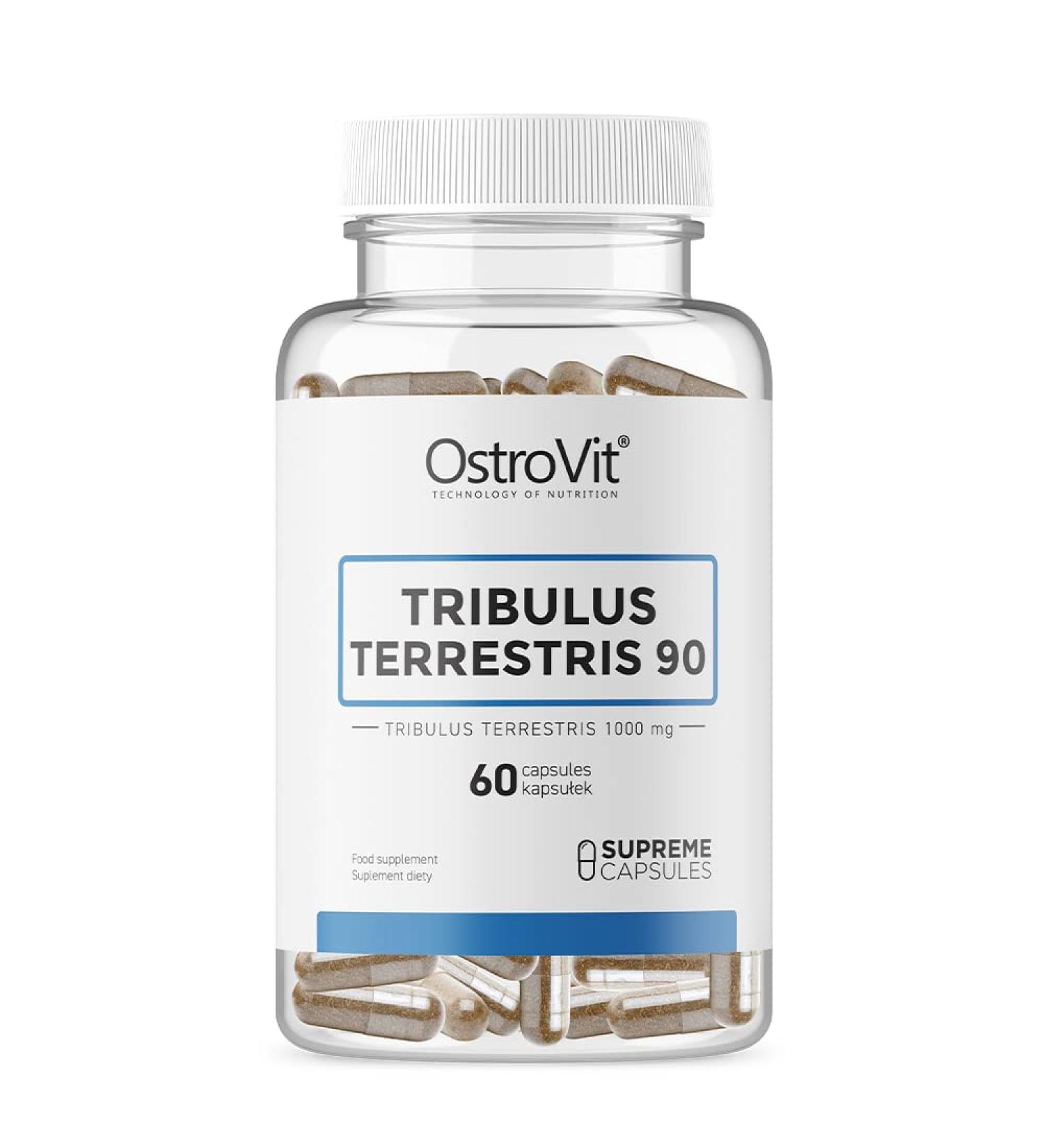 Ostrovit Tribulus Terrestris 90 Package of 1 x 60 Capsules - Testosteron Booster - 90% Saponine - Buy Online on GoSupps.com