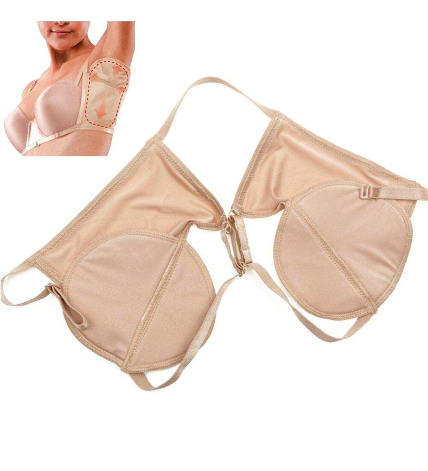 Hrippy Taftles Reusable Sweat Underarm Pads for Women 1 Pair Cotton Sweatproof Armpit Absorbent Armpit Pads for Bra Protection - Buy Online on GoSupps.com