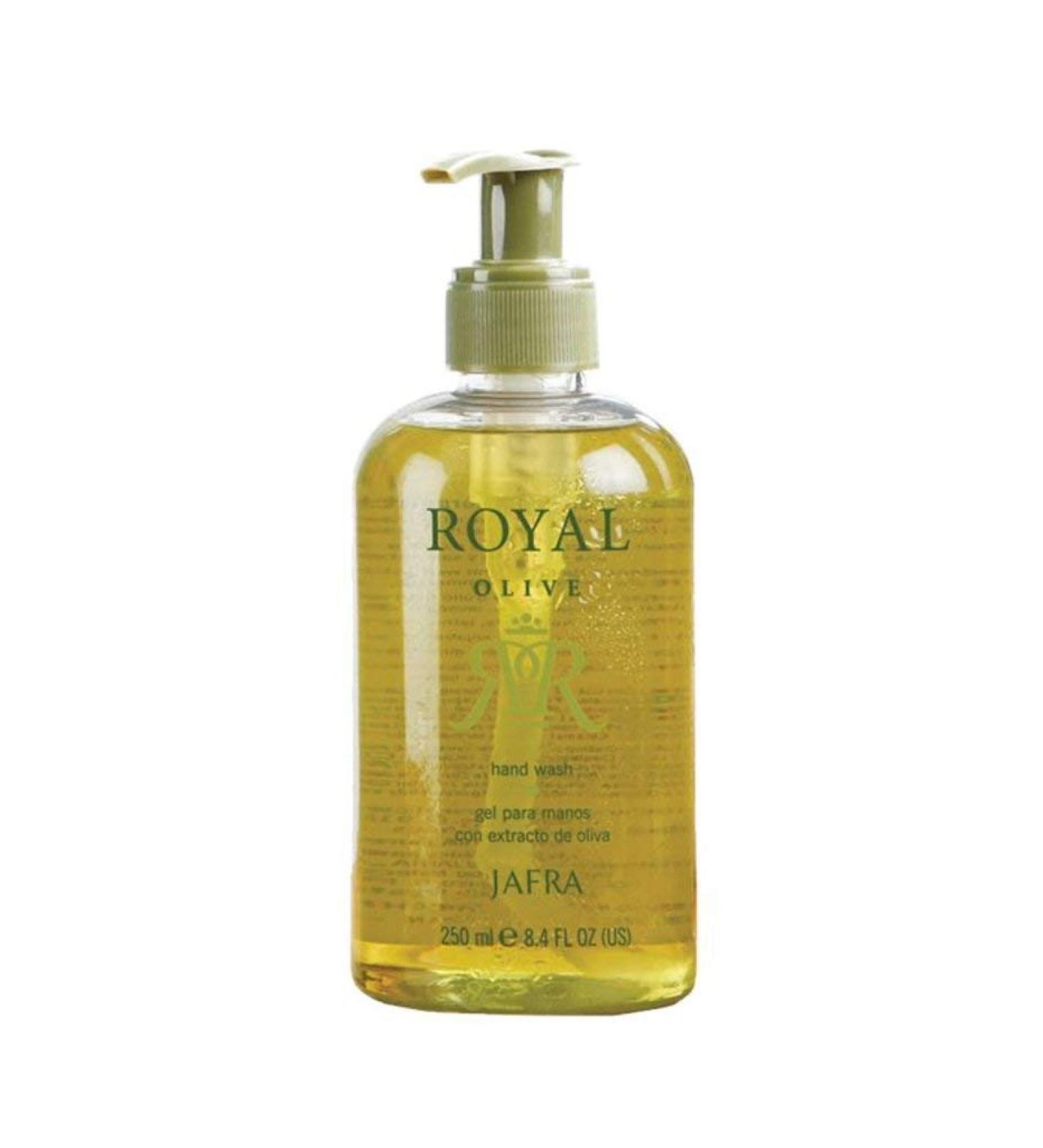JAFRA ROYAL OLIVE HAND WASH 250 ML 8.4 FL. OZ. GEL PARA MANOS CON EXTRACTO DE OLIVA.