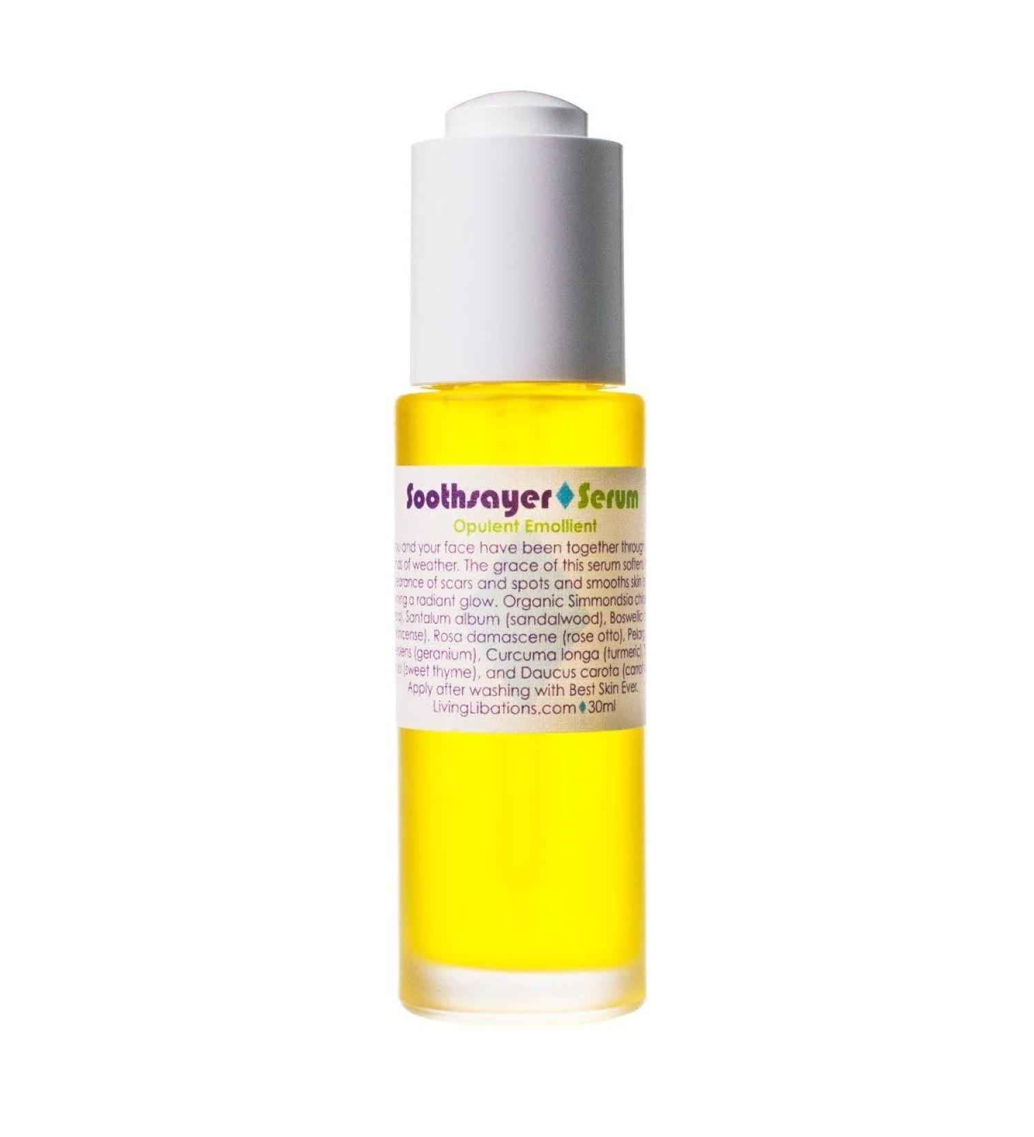 Living Libations - Organic Soothsayer Face Serum | Natural Wildcrafted Vegan Clean Beauty (1 fl oz | 30 ml)