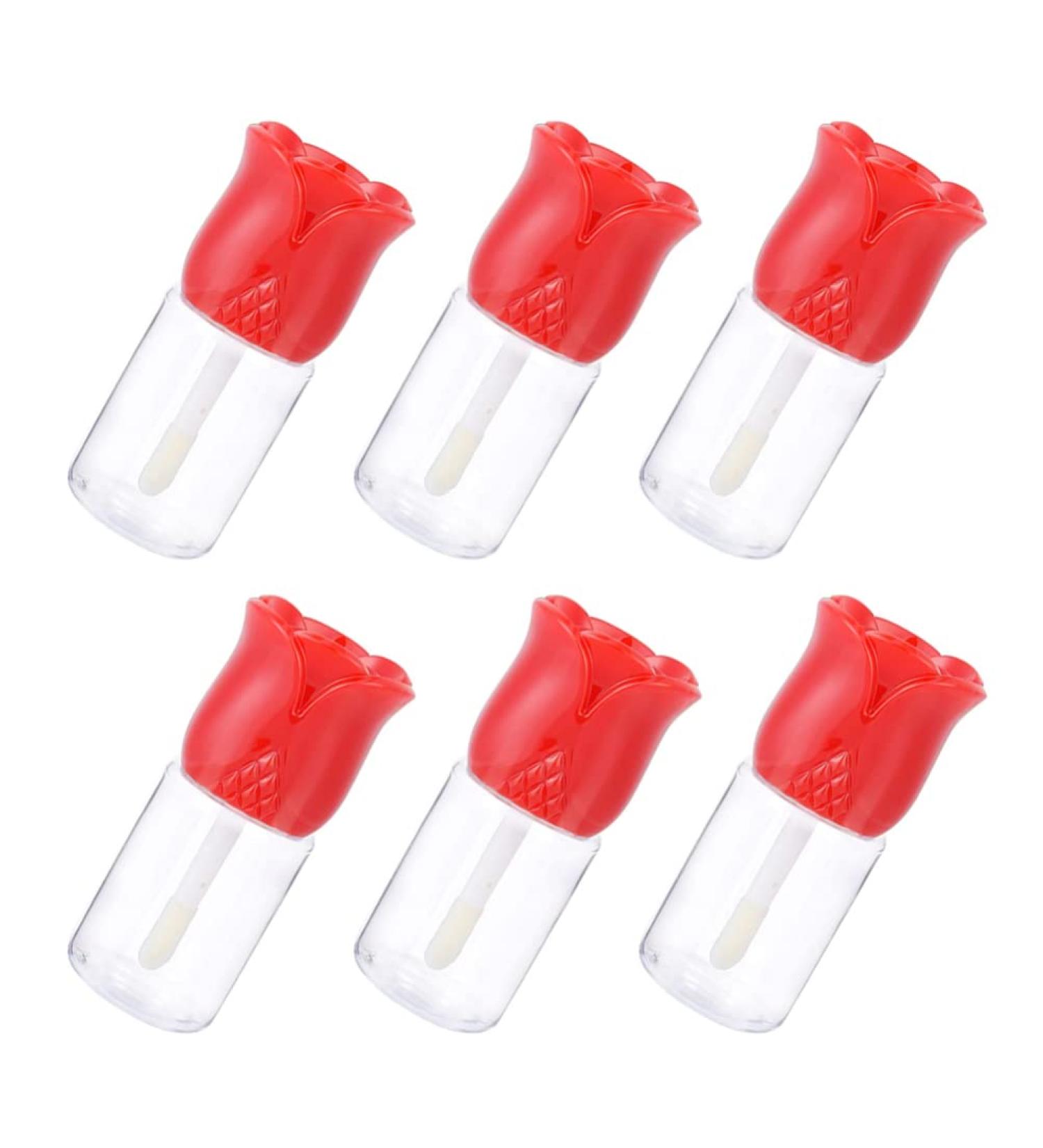 Red Rosent Make-Up Lip Gloss Empty Container Set - 6 Pieces for DIY Lip Products | International Shipping - Buy Online on GoSupps.com