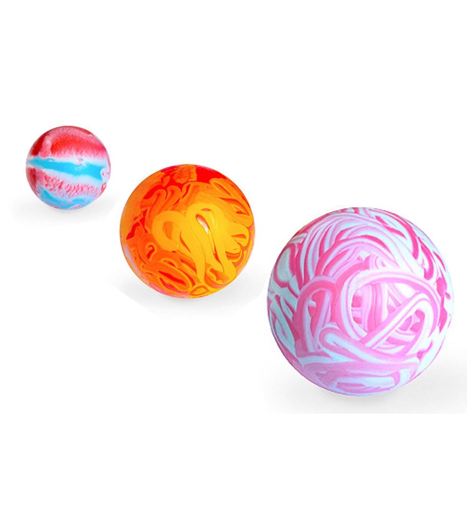 CopcoPet - Dog ball: floating made of natural rubber/solid rubber 8 cm set of 4
